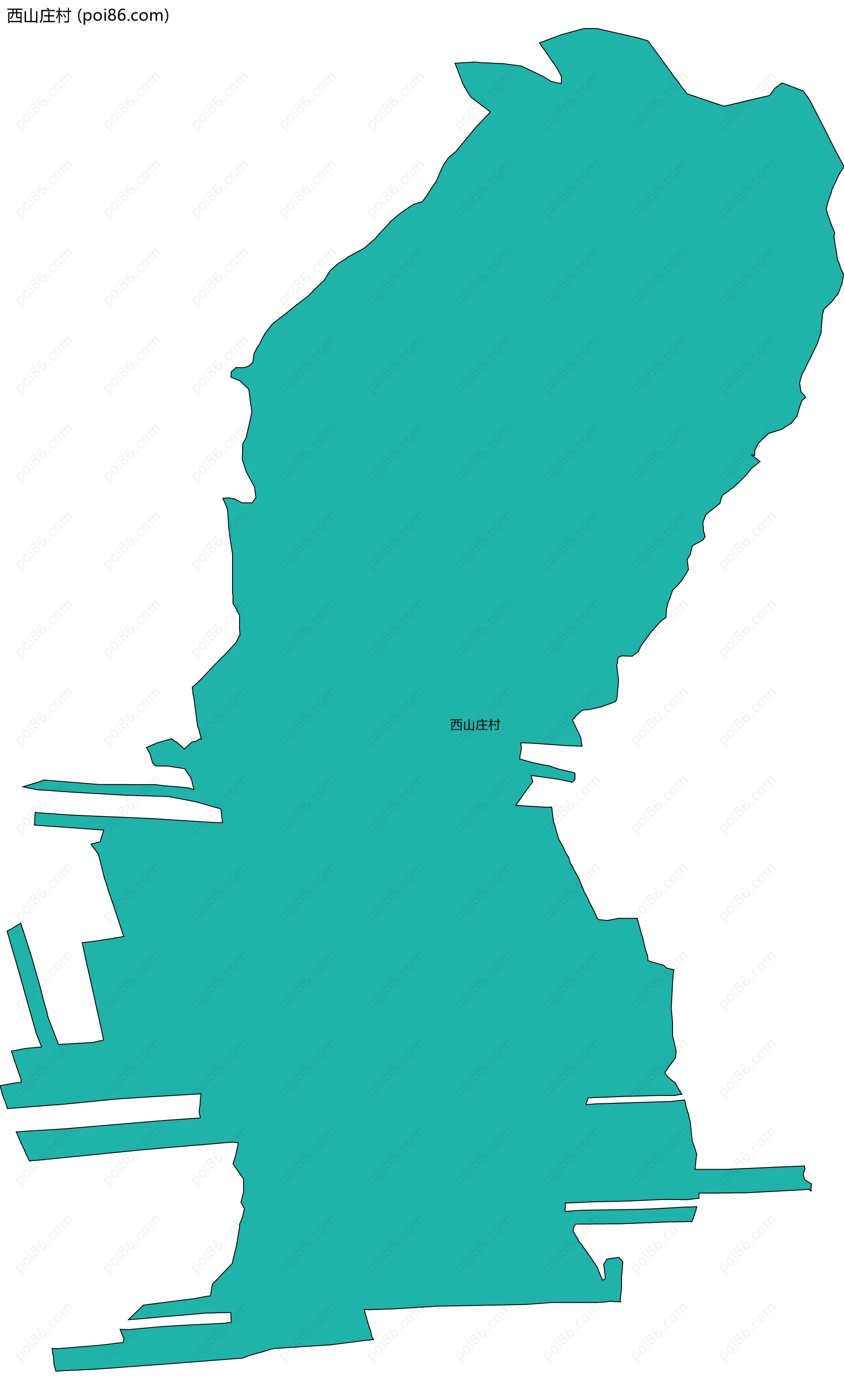 西山庄村边界地图