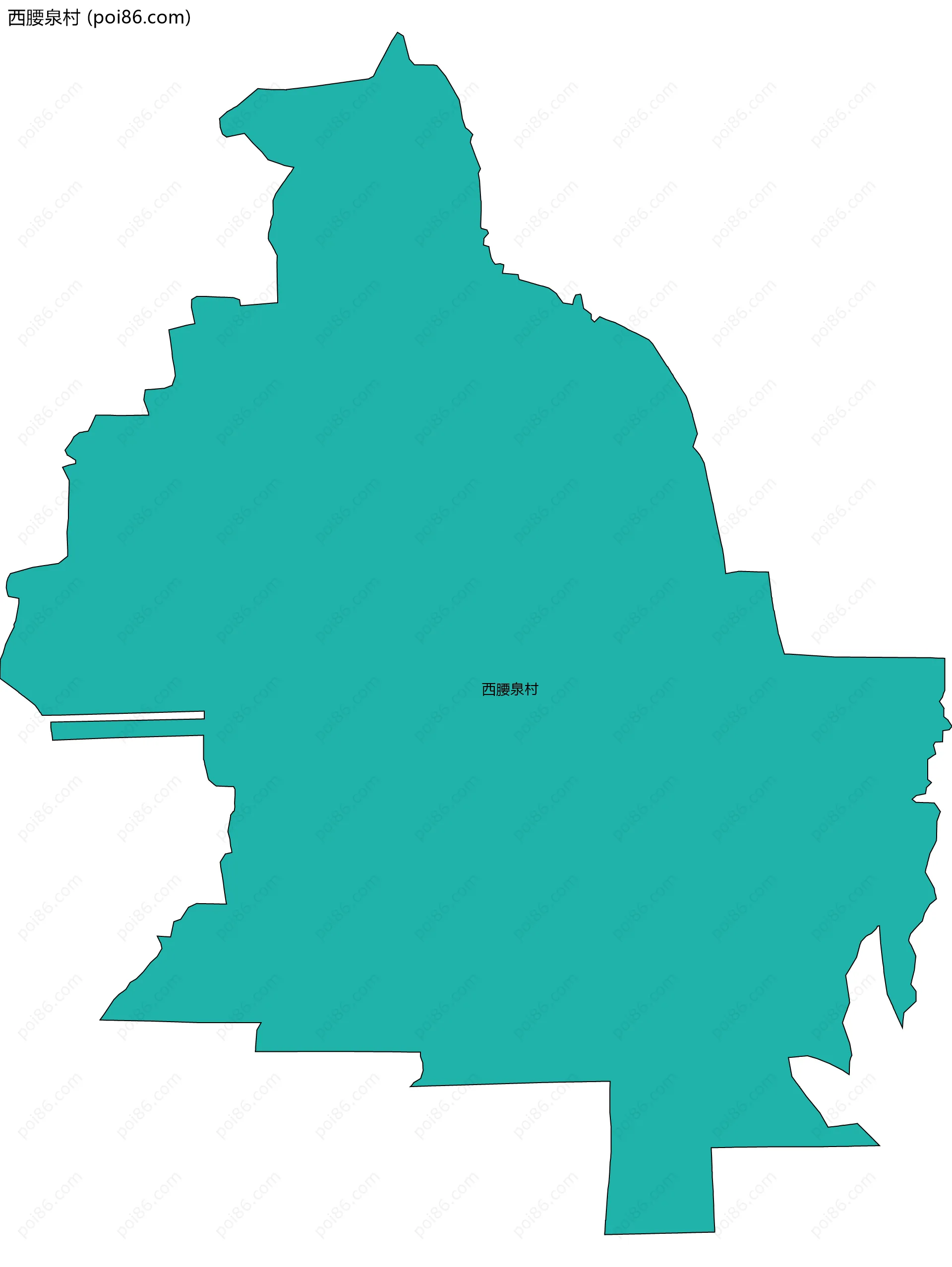 西腰泉村边界地图