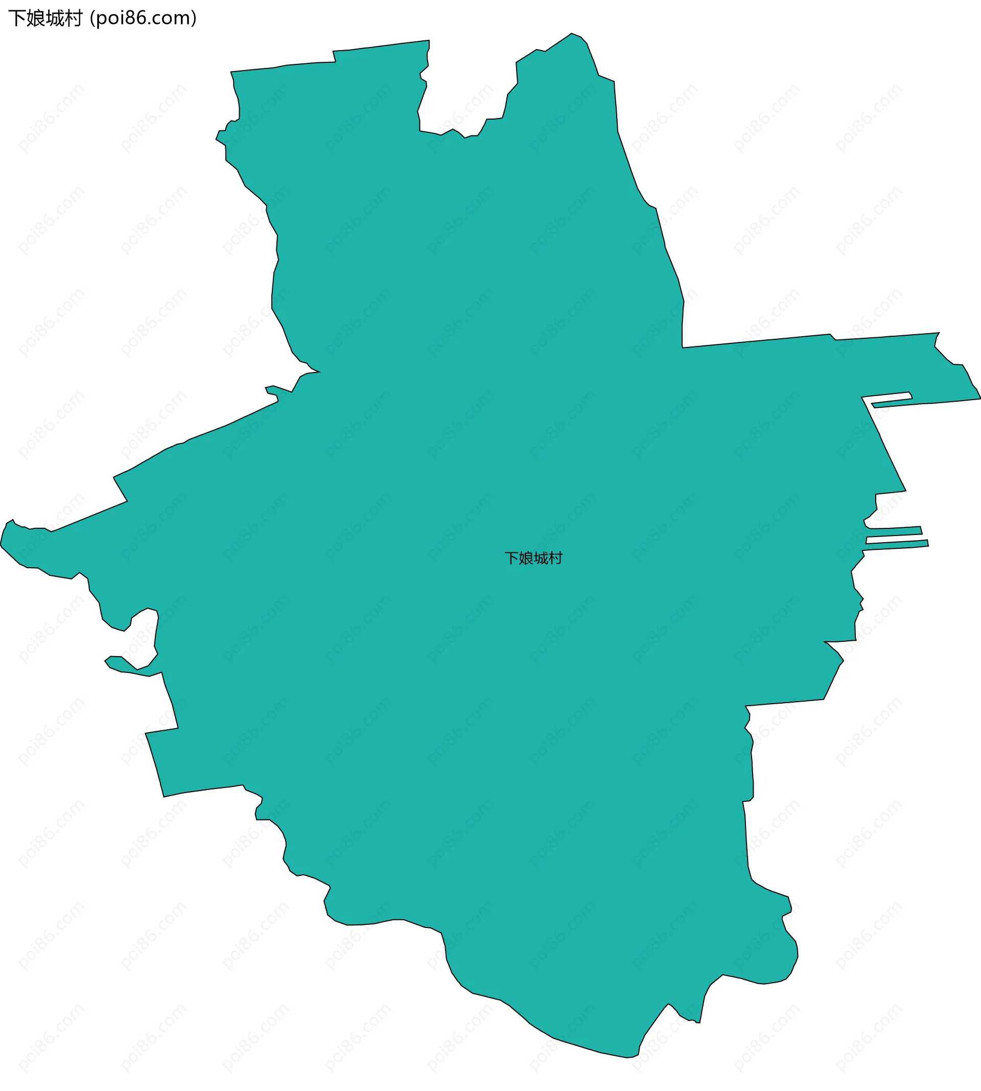 下娘城村边界地图