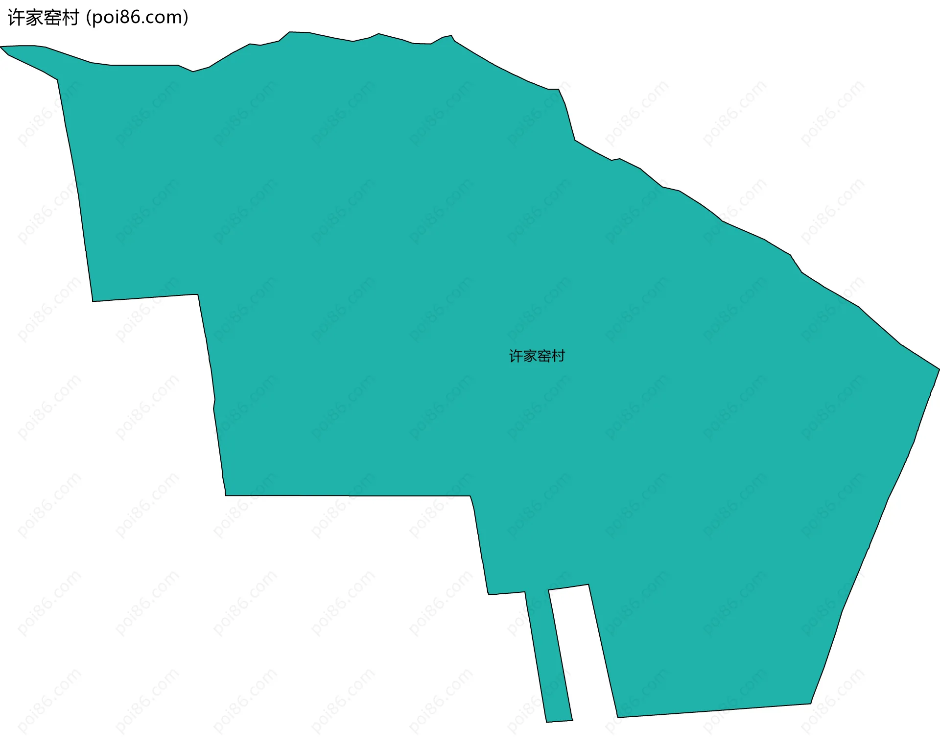 许家窑村边界地图