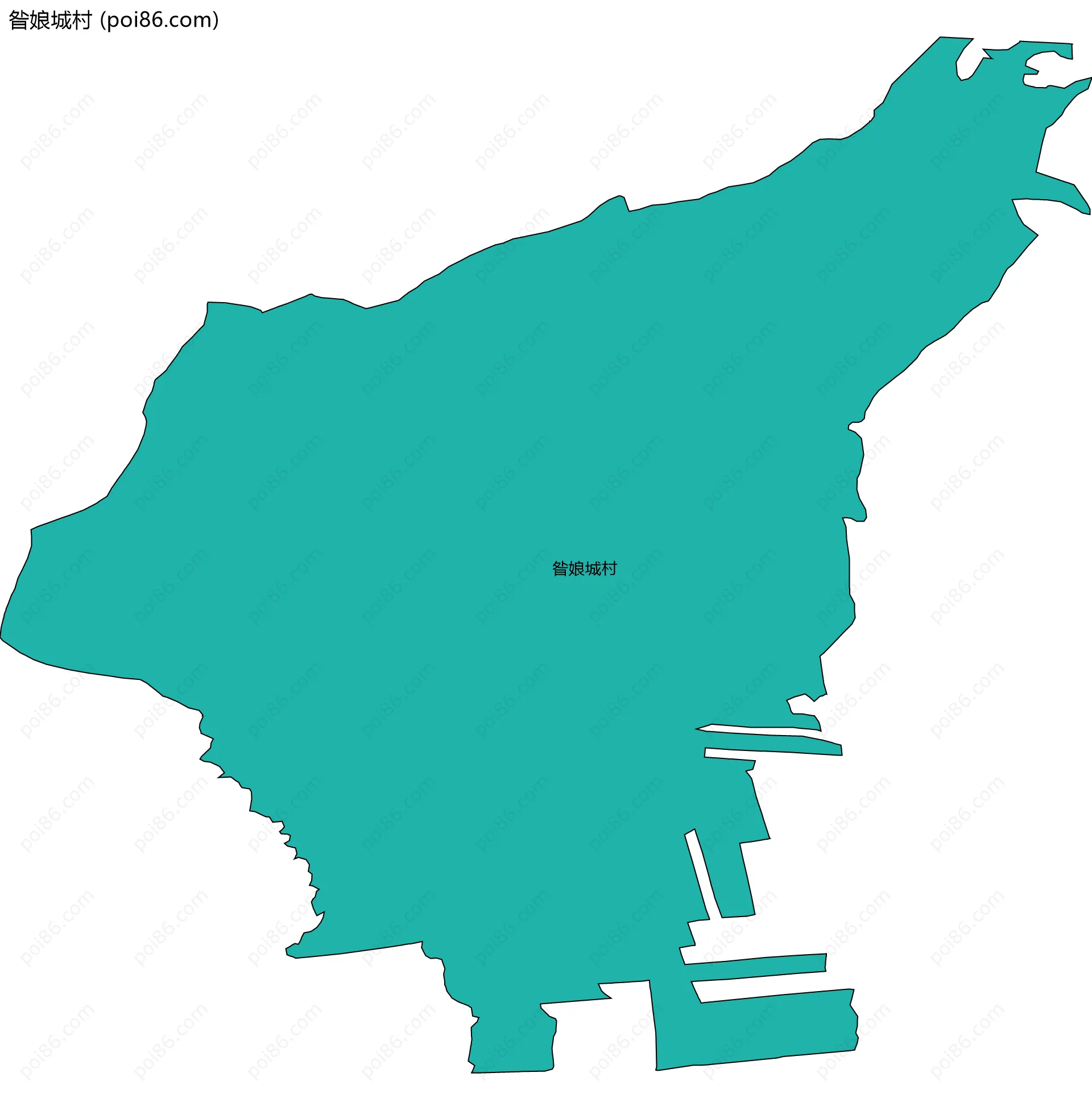 昝娘城村边界地图