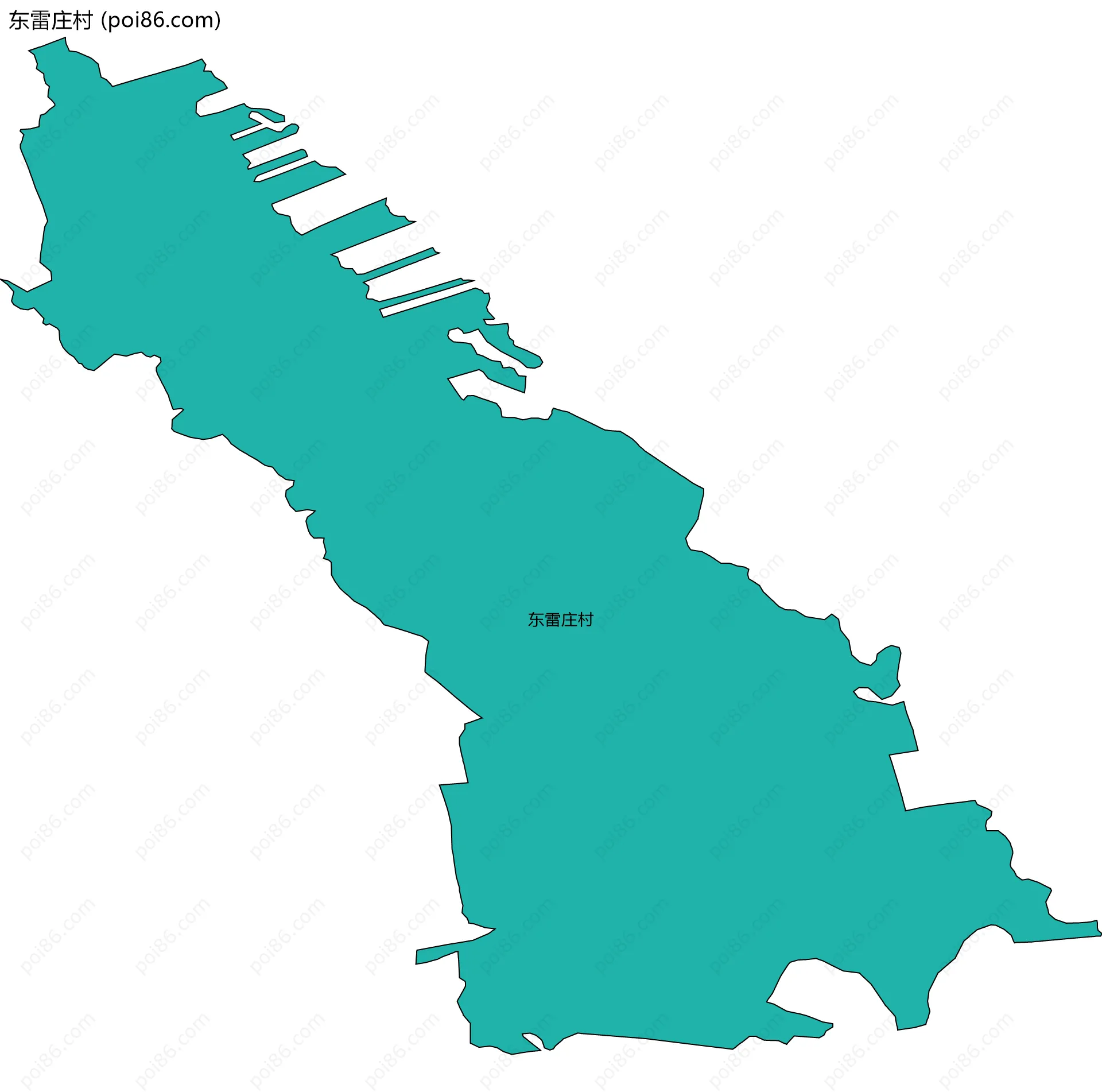 东雷庄村边界地图