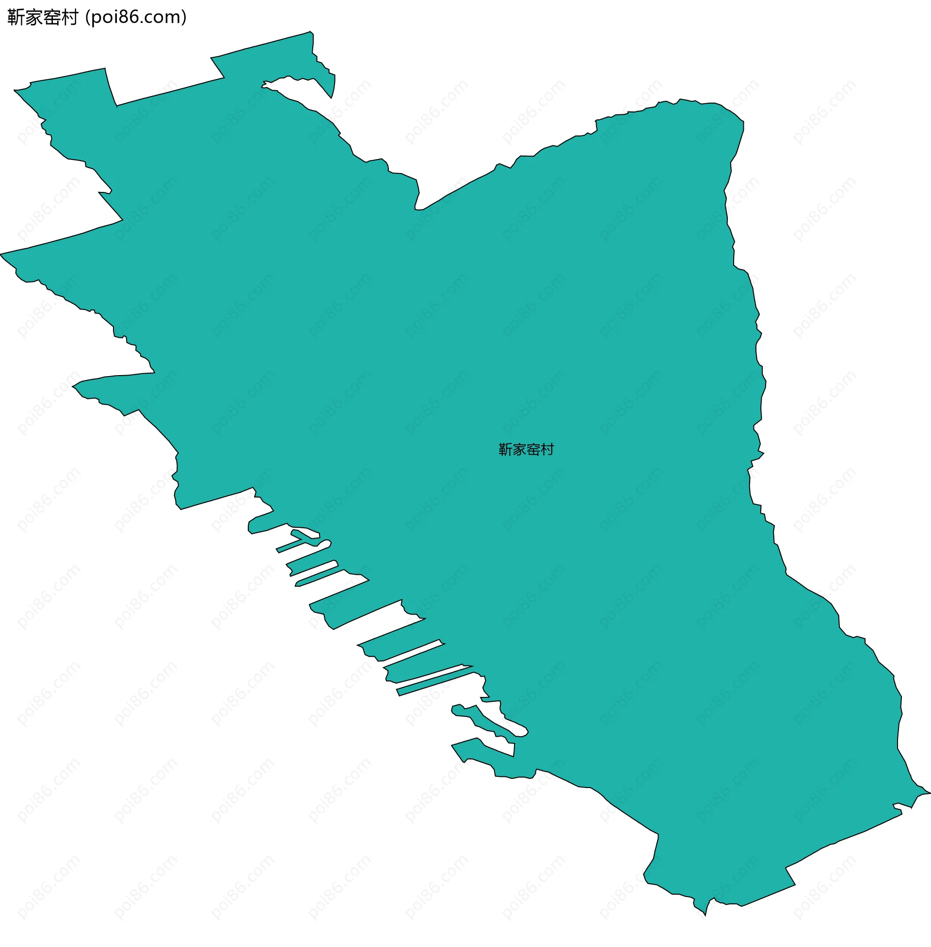 靳家窑村边界地图