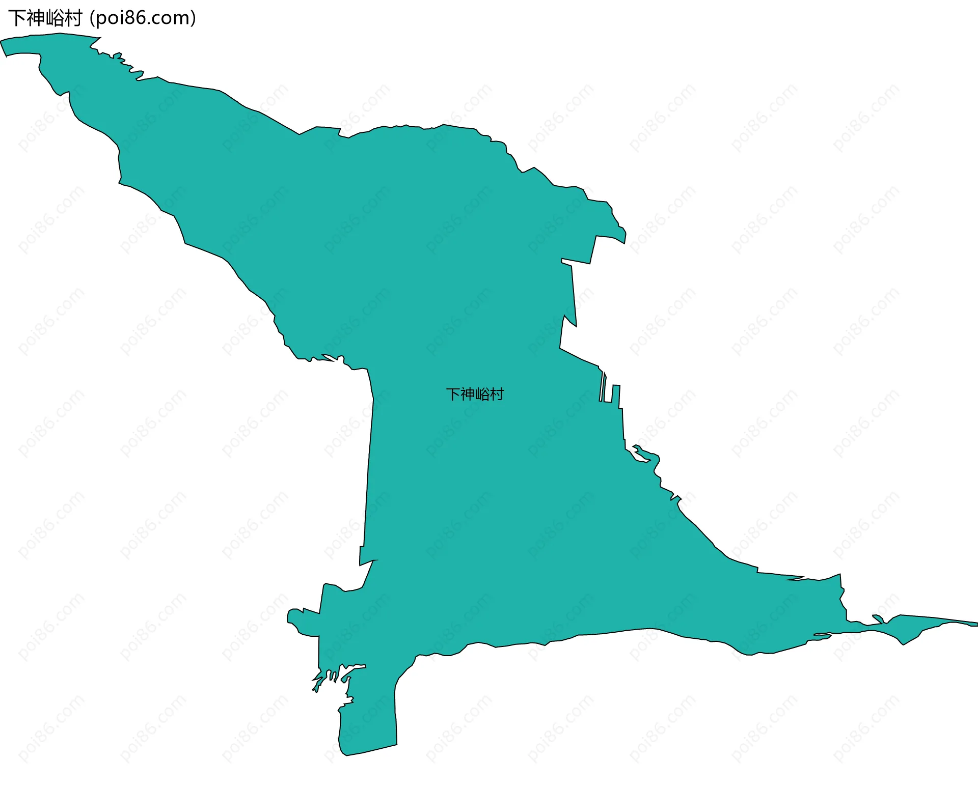 下神峪村边界地图