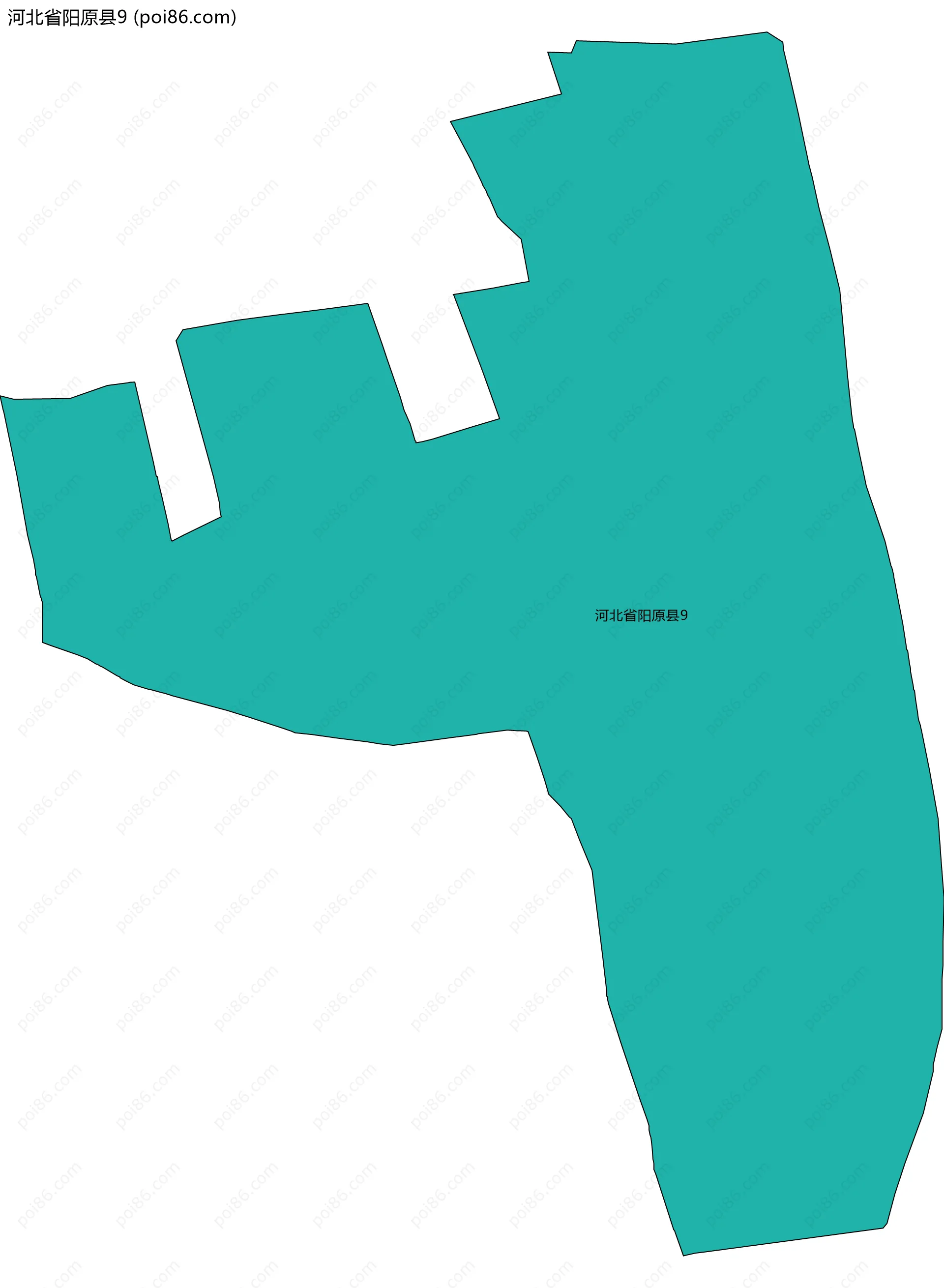 河北省阳原县9边界地图
