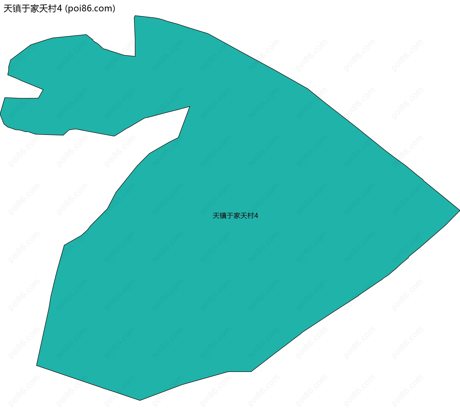 天镇于家夭村4边界地图