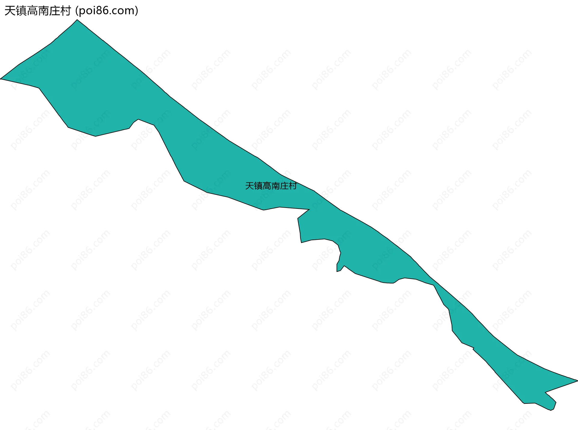 天镇高南庄村边界地图
