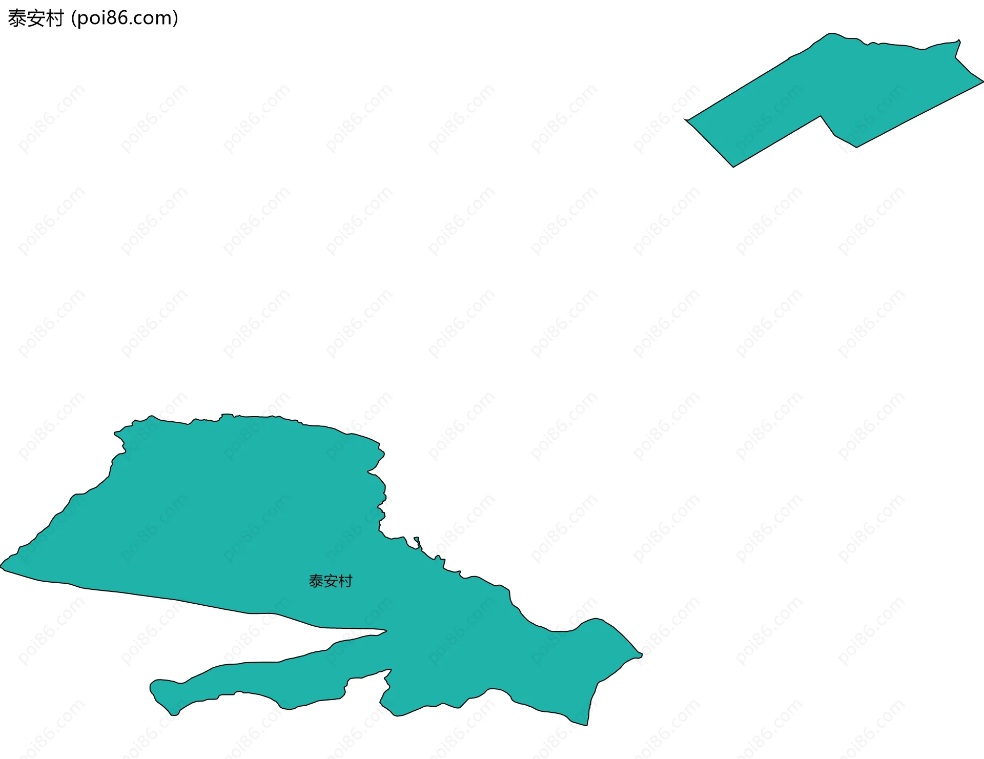 泰安村边界地图