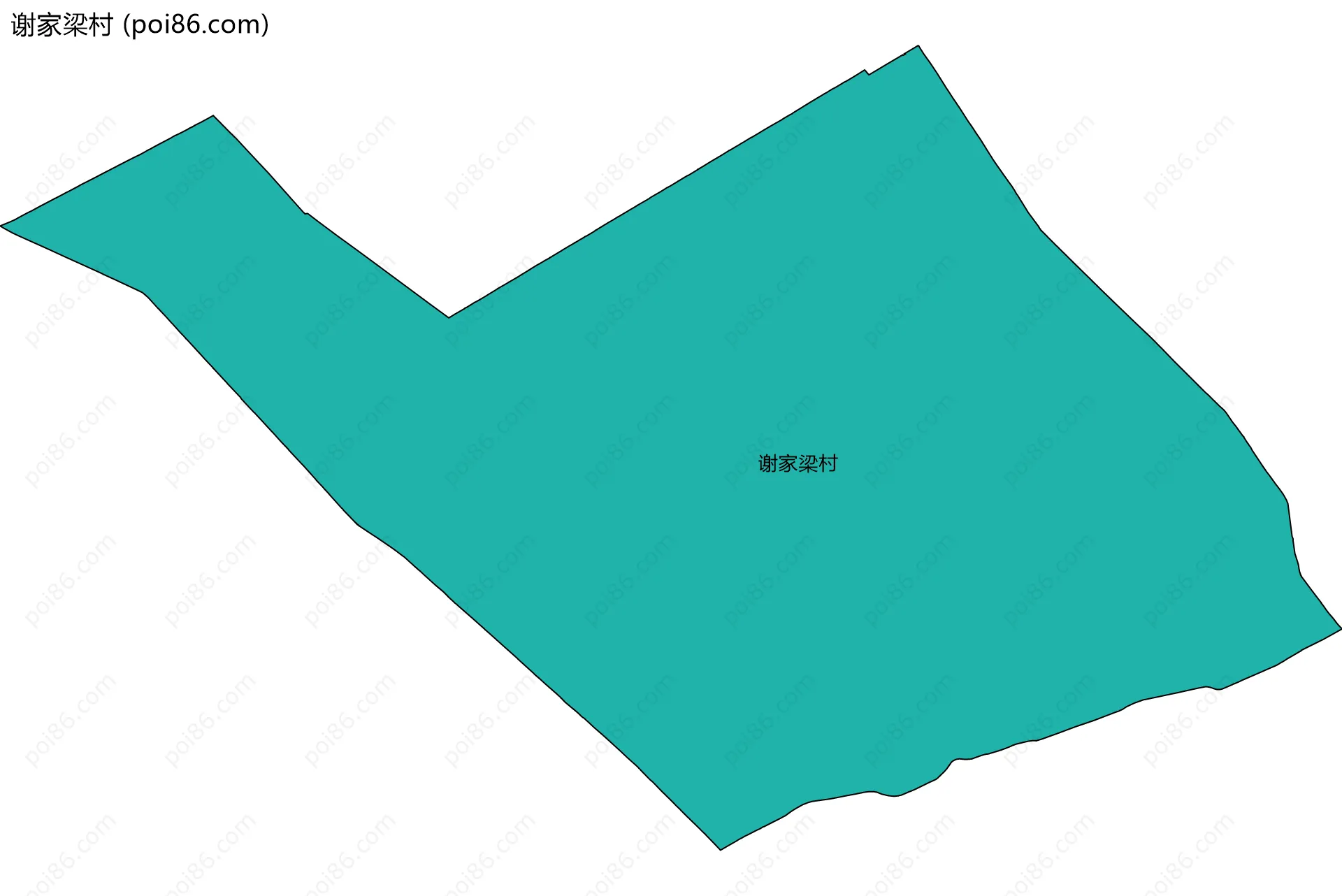 谢家梁村边界地图