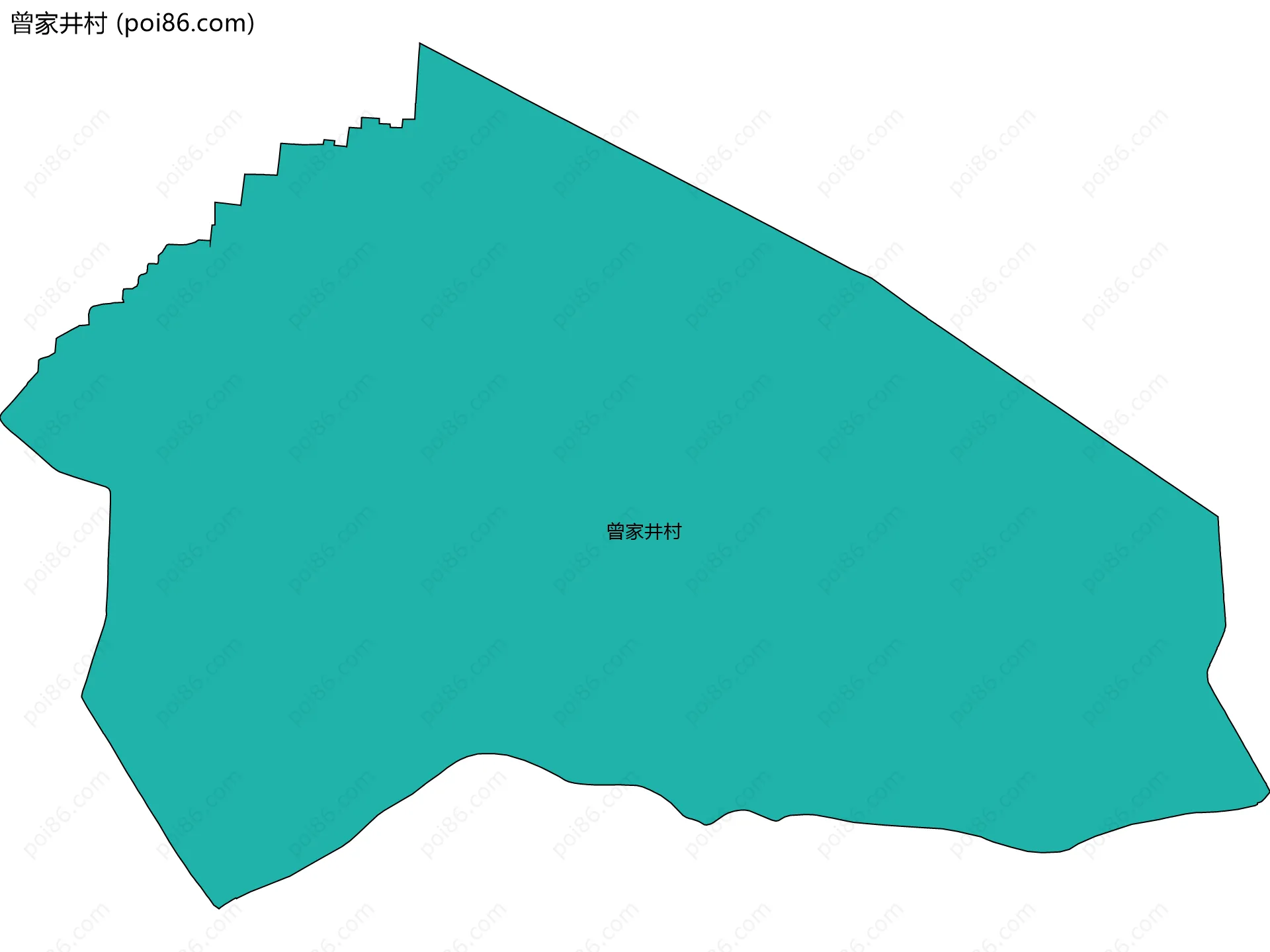 曾家井村边界地图