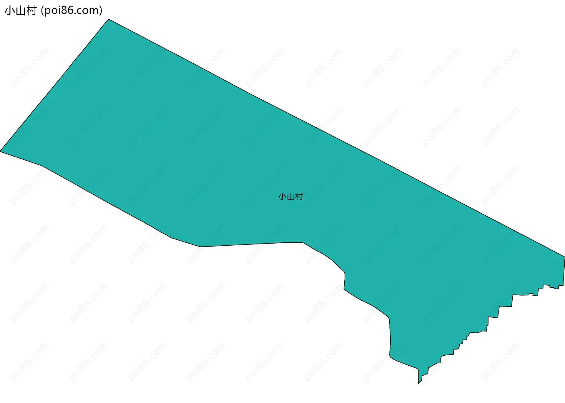 小山村边界地图