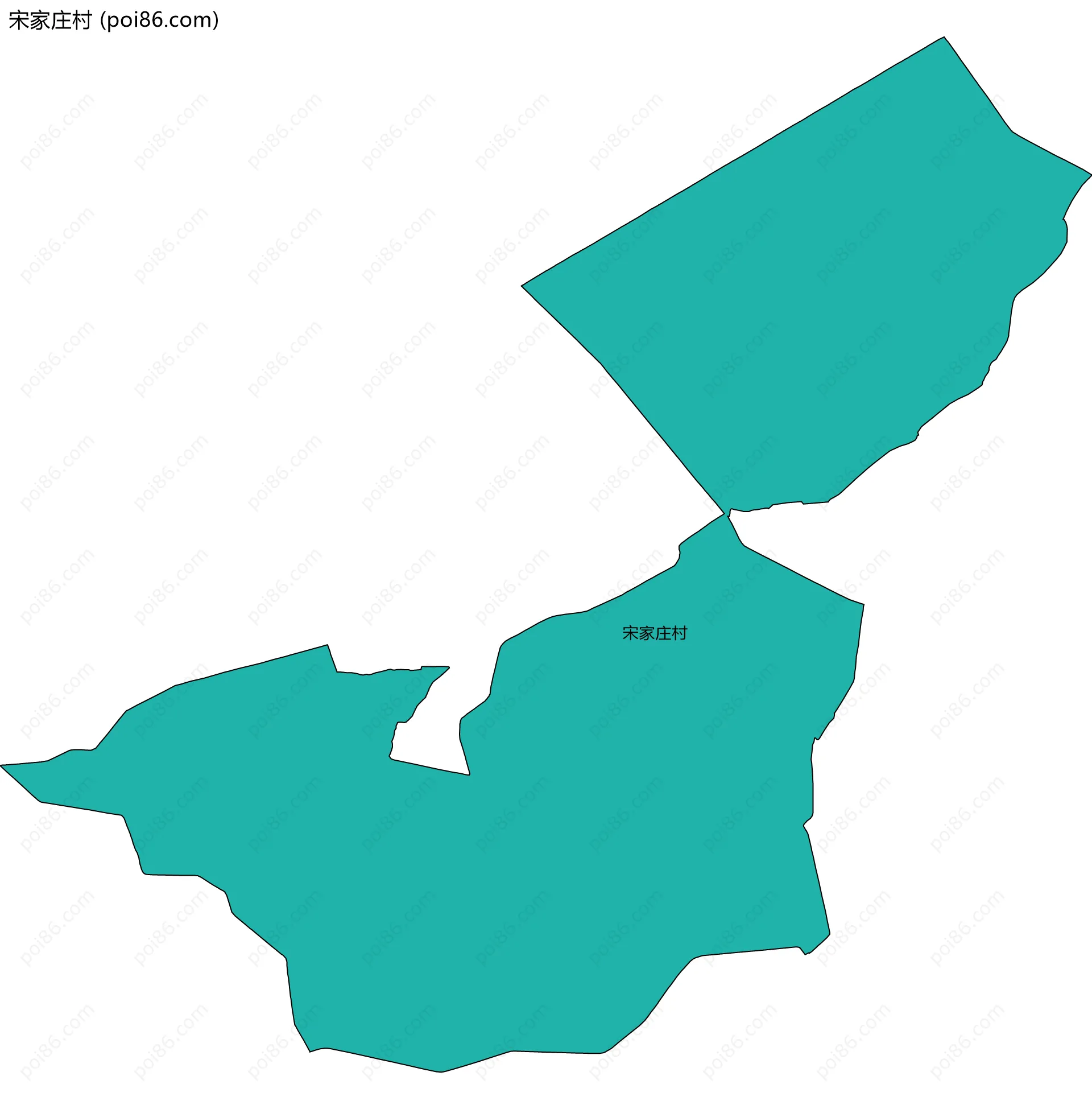宋家庄村边界地图