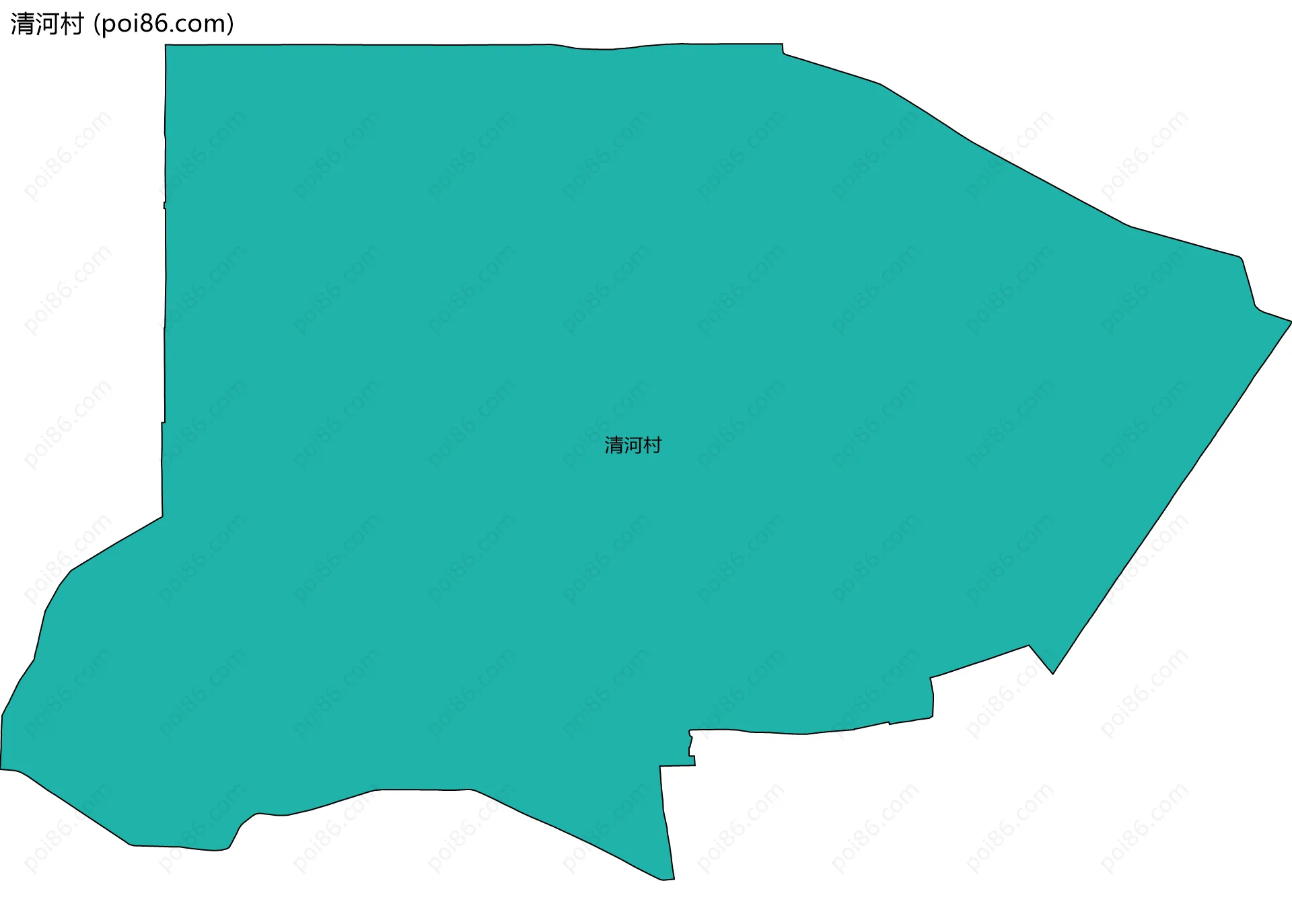 清河村边界地图