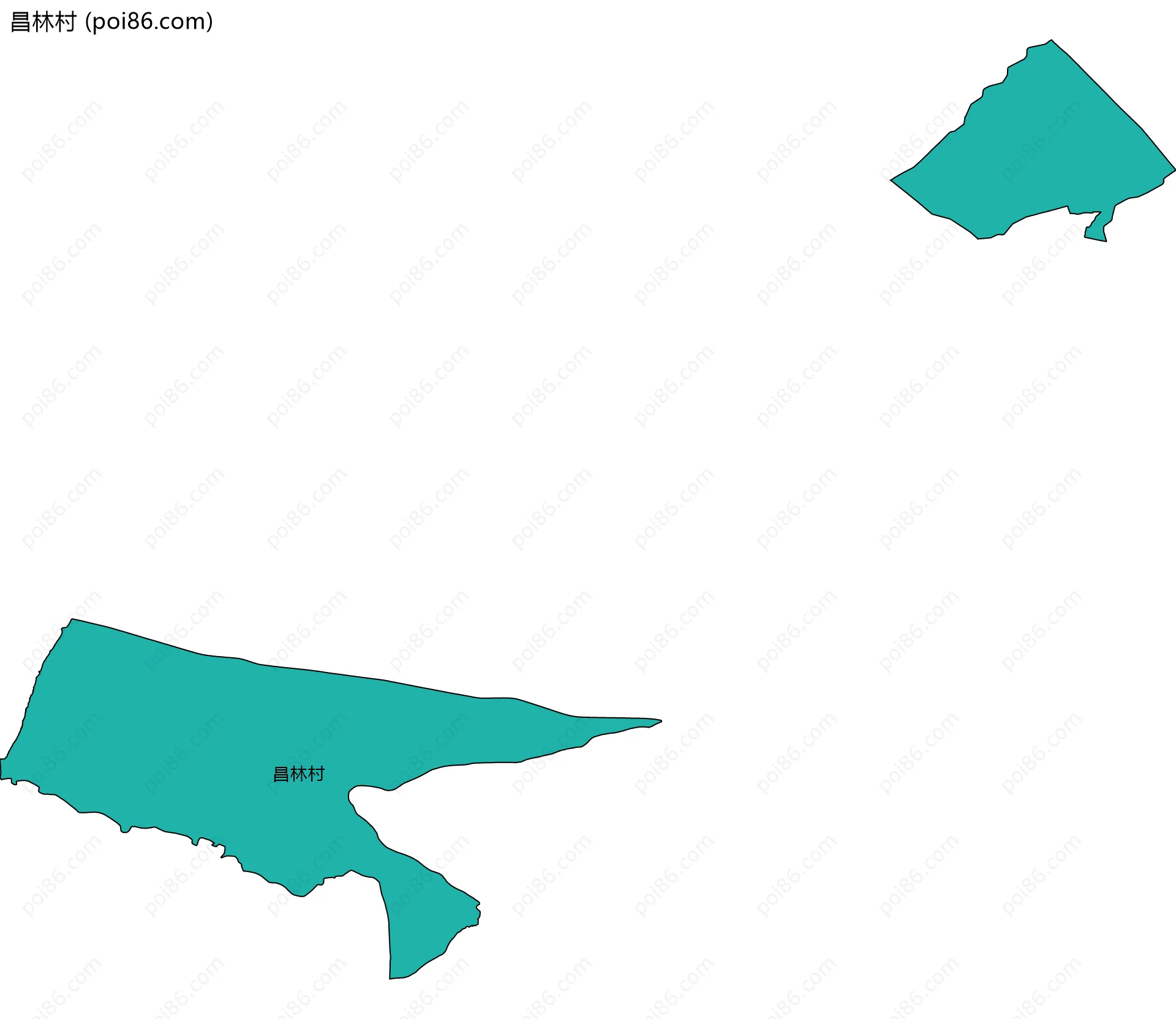 昌林村边界地图