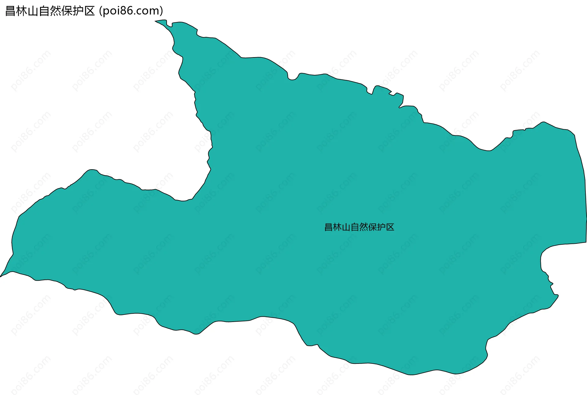 昌林山自然保护区边界地图