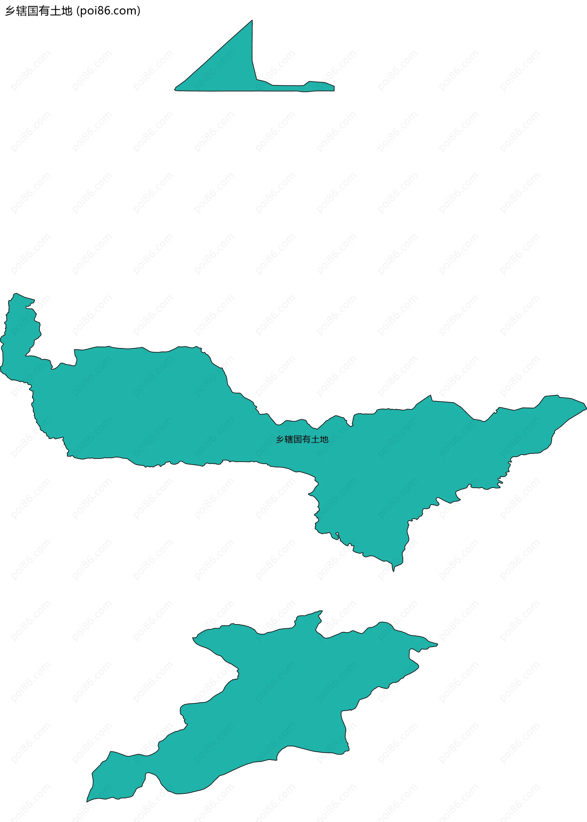 乡辖国有土地边界地图