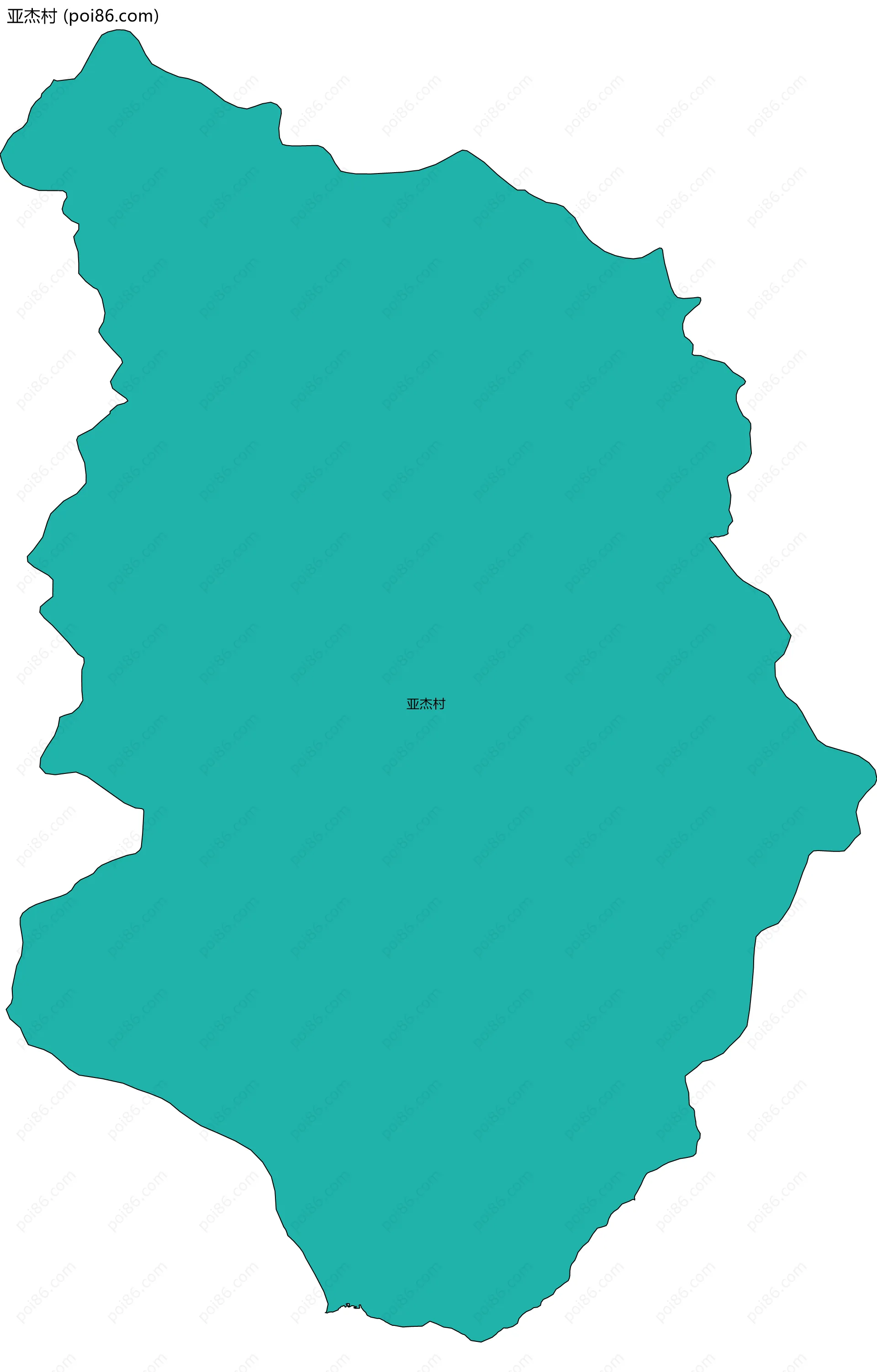 亚杰村边界地图