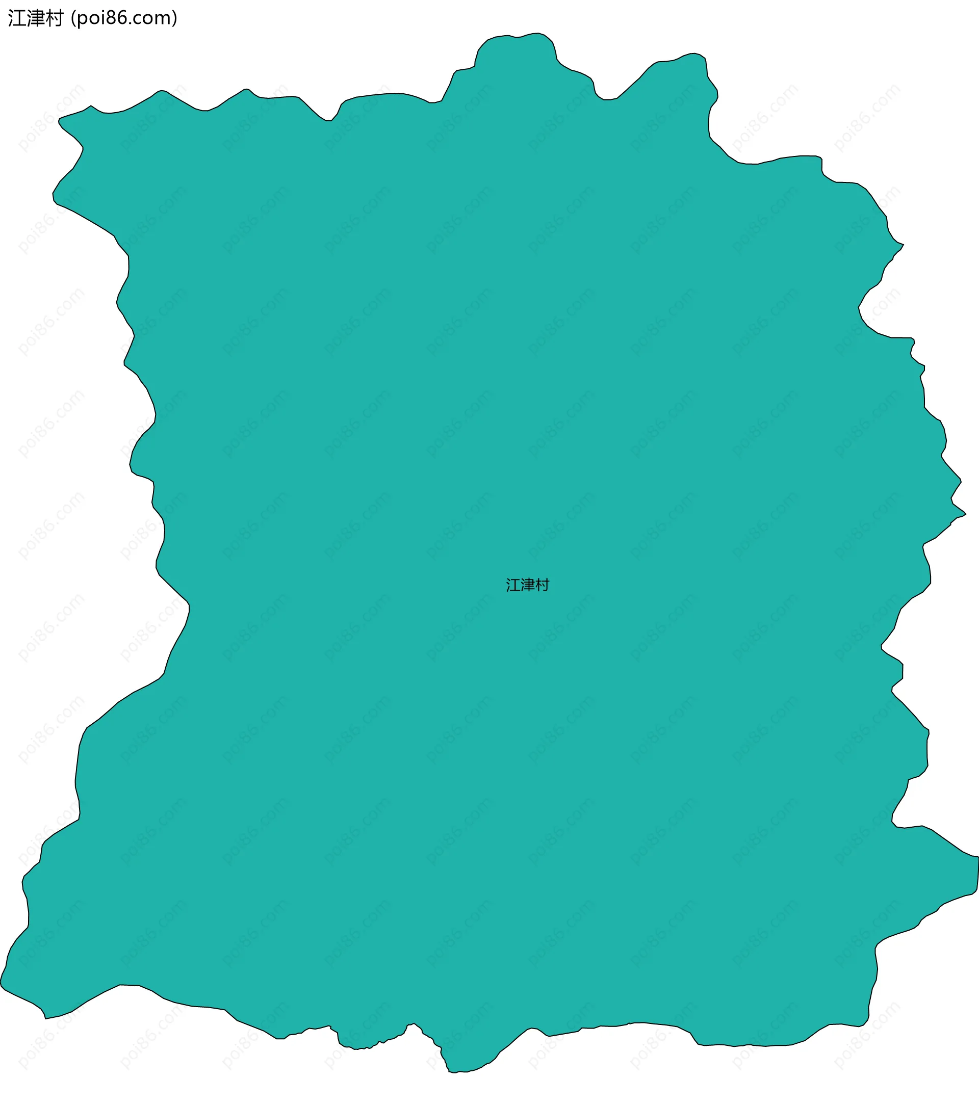 江津村边界地图