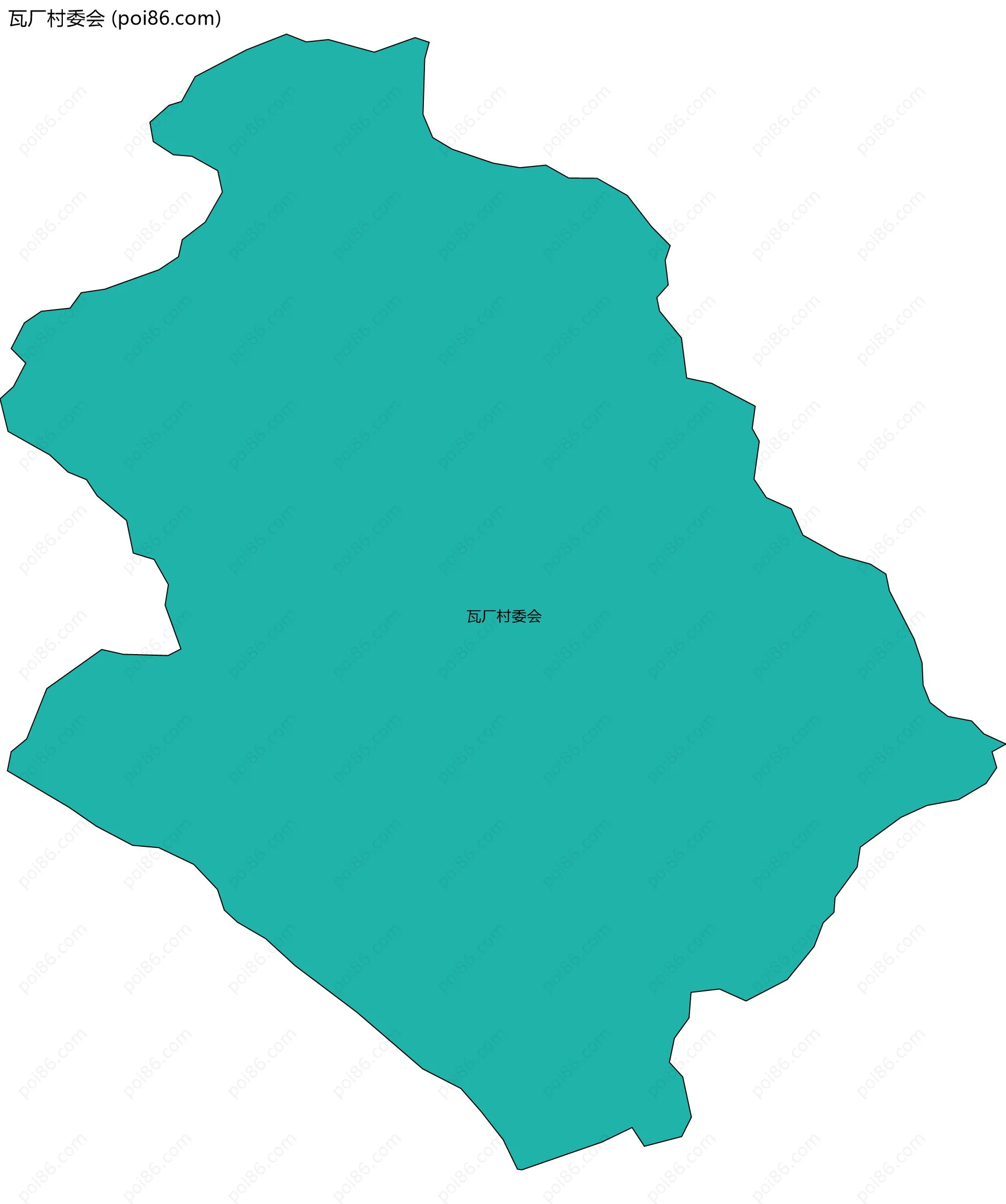 瓦厂村委会边界地图