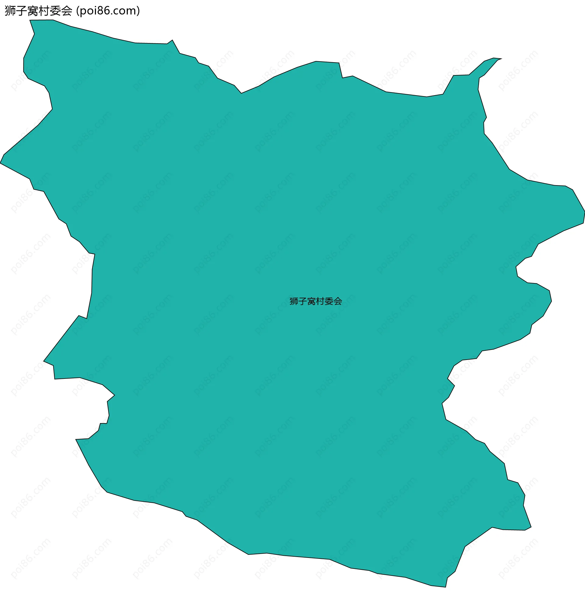 狮子窝村委会边界地图
