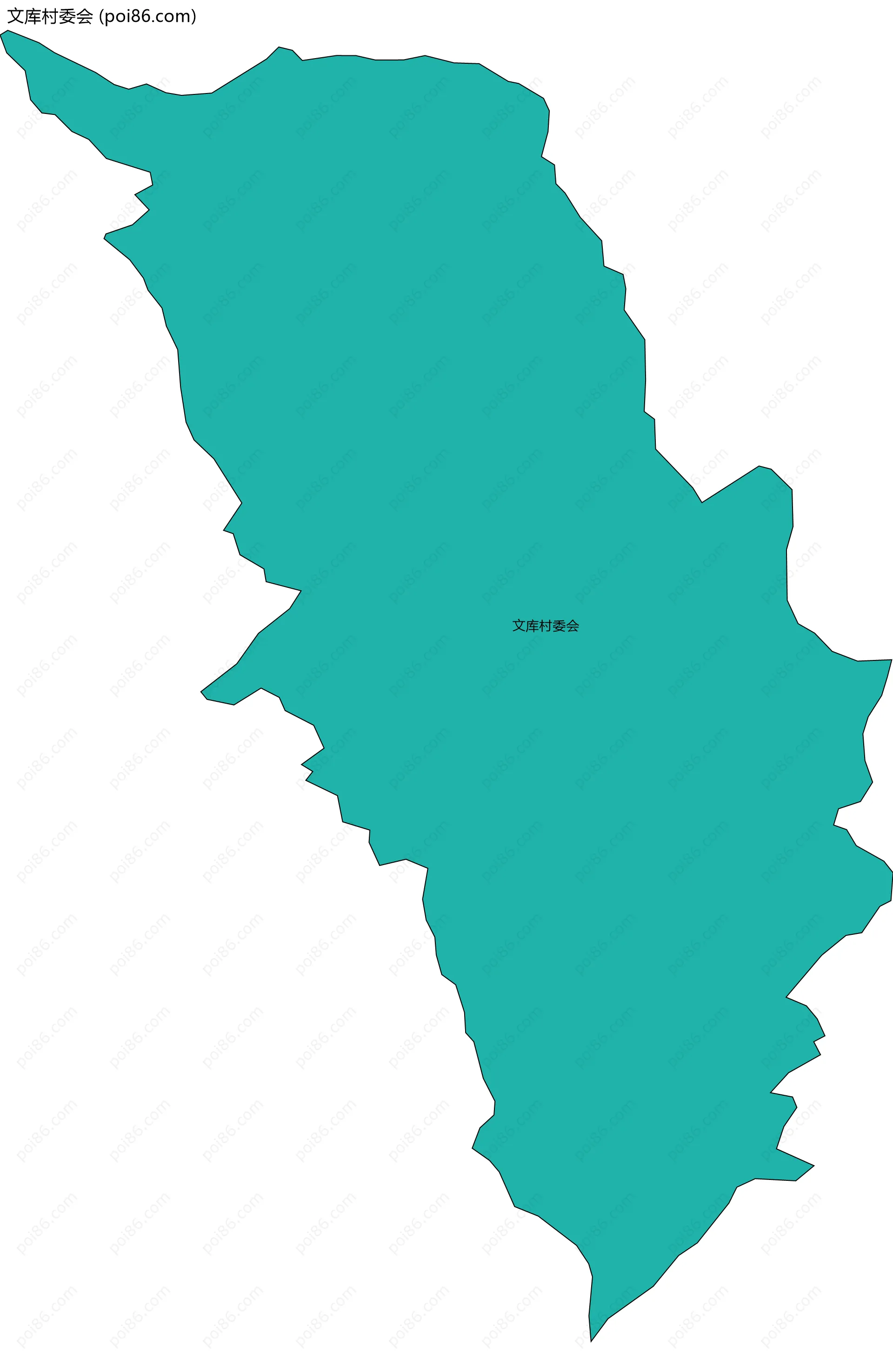 文库村委会边界地图