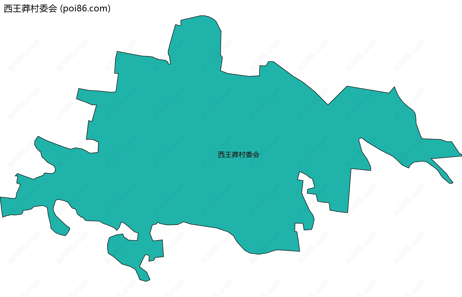 西王莽村委会边界地图
