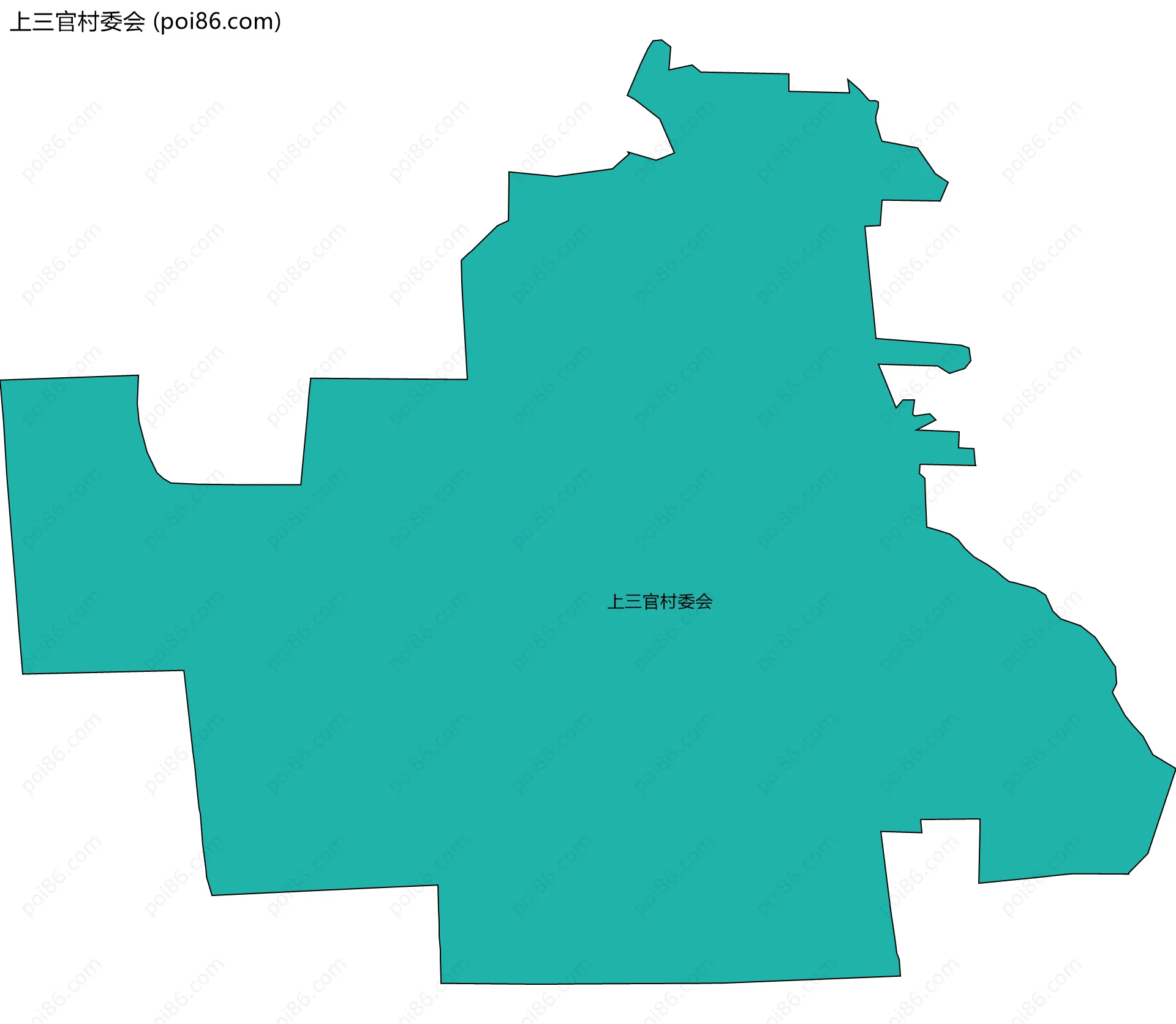 上三官村委会边界地图
