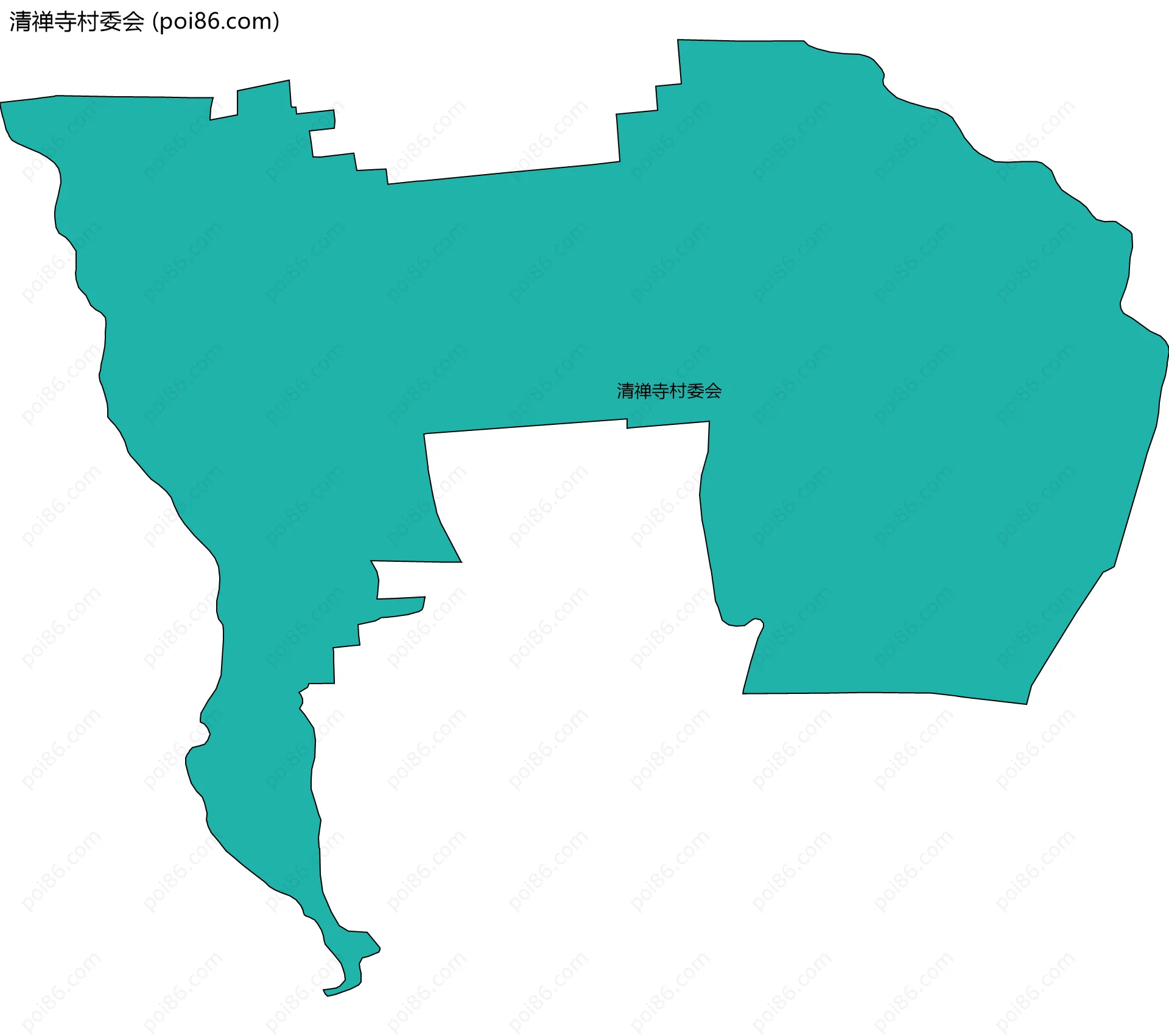 清禅寺村委会边界地图
