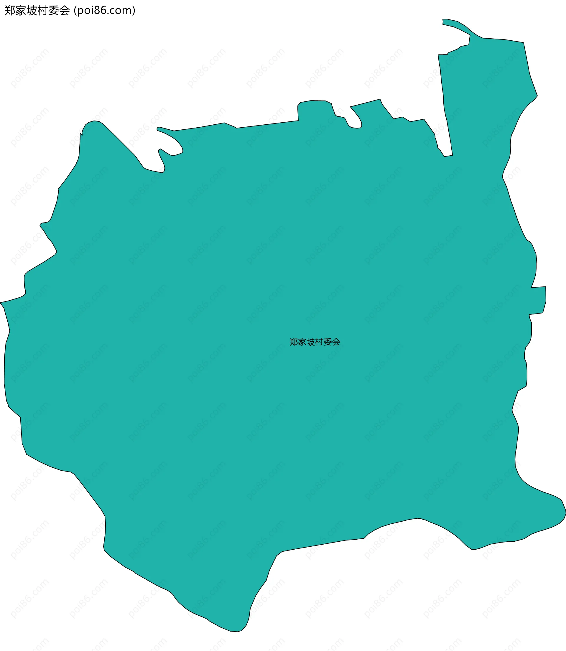 郑家坡村委会边界地图