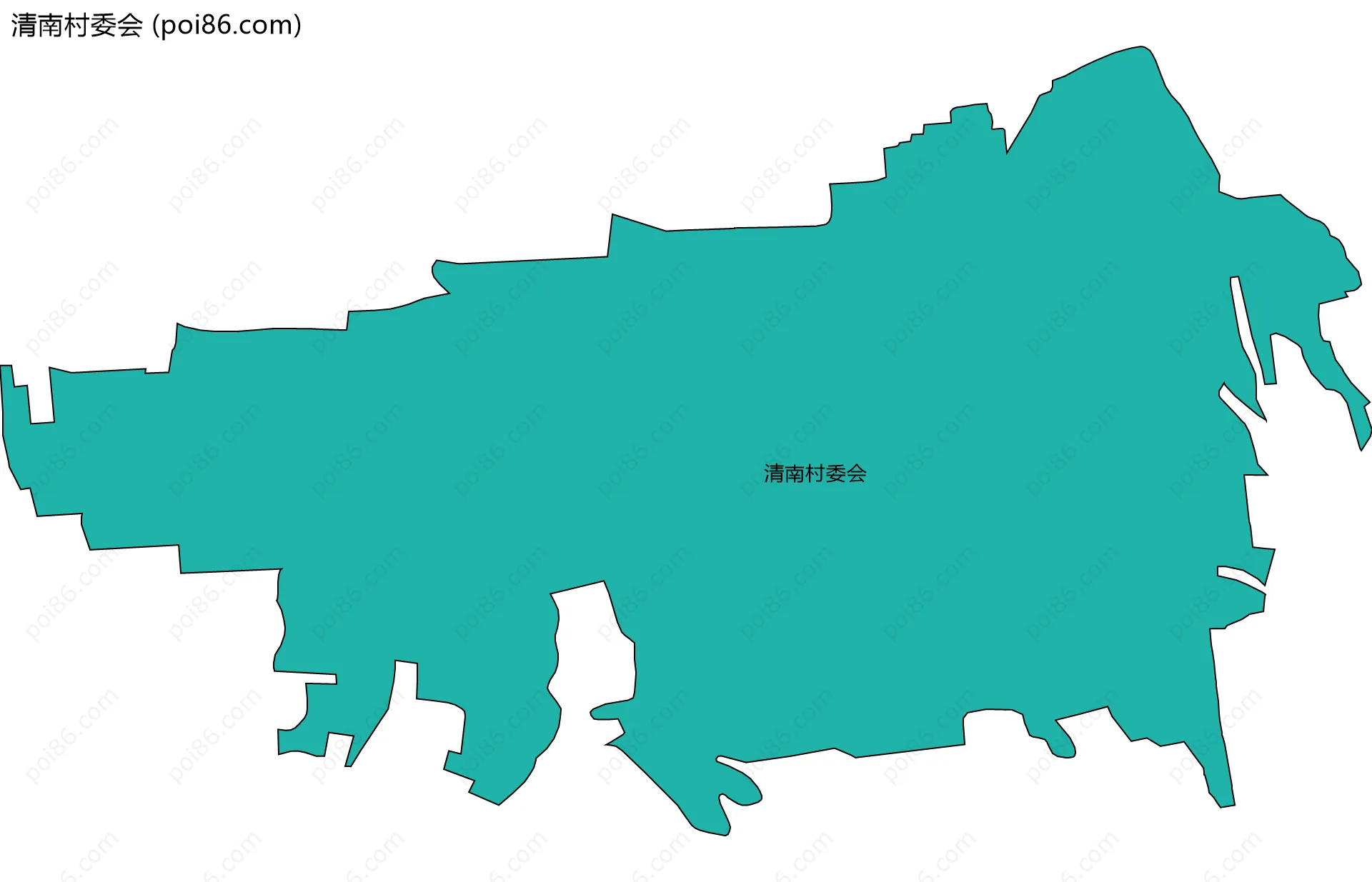 清南村委会边界地图