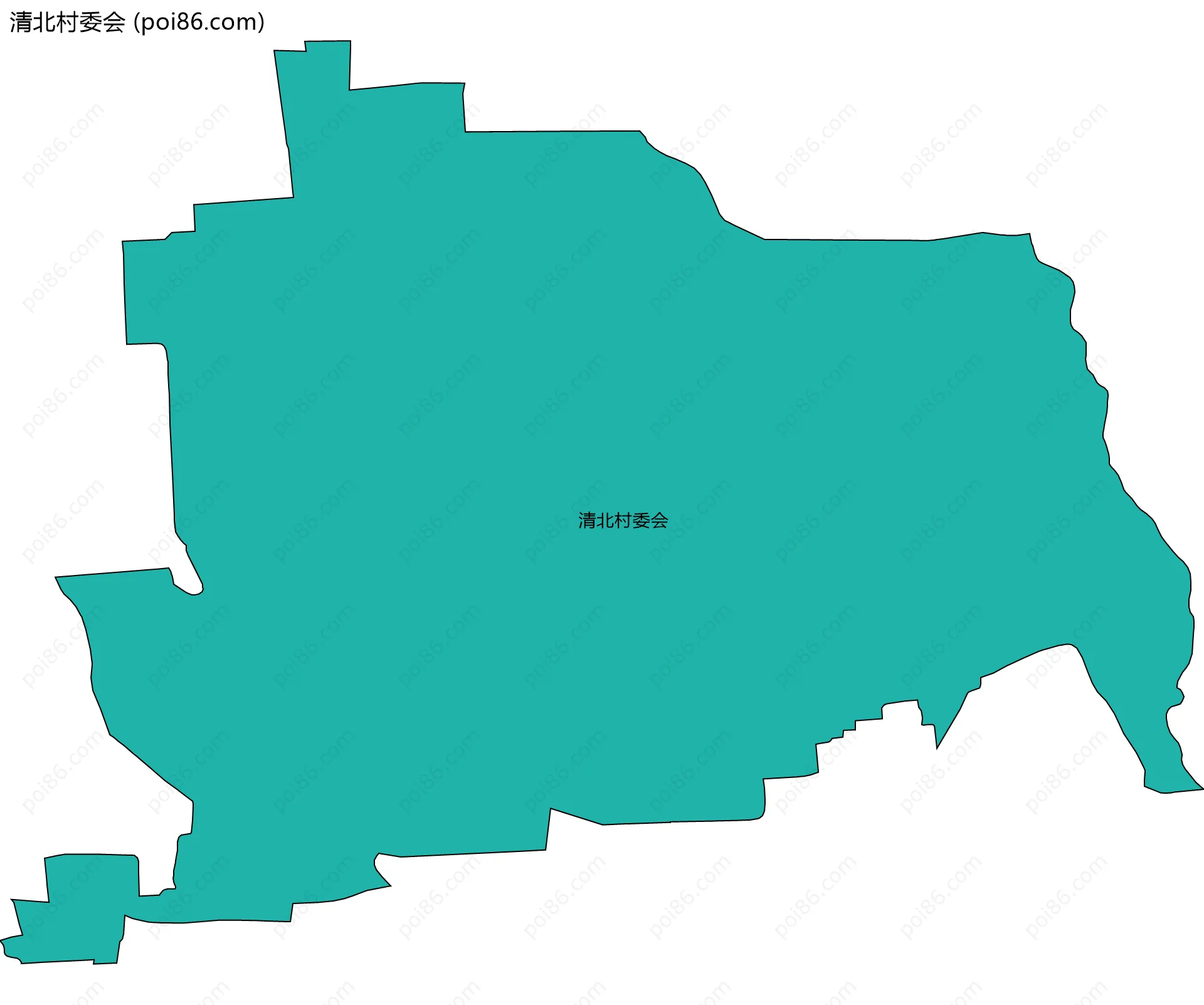清北村委会边界地图