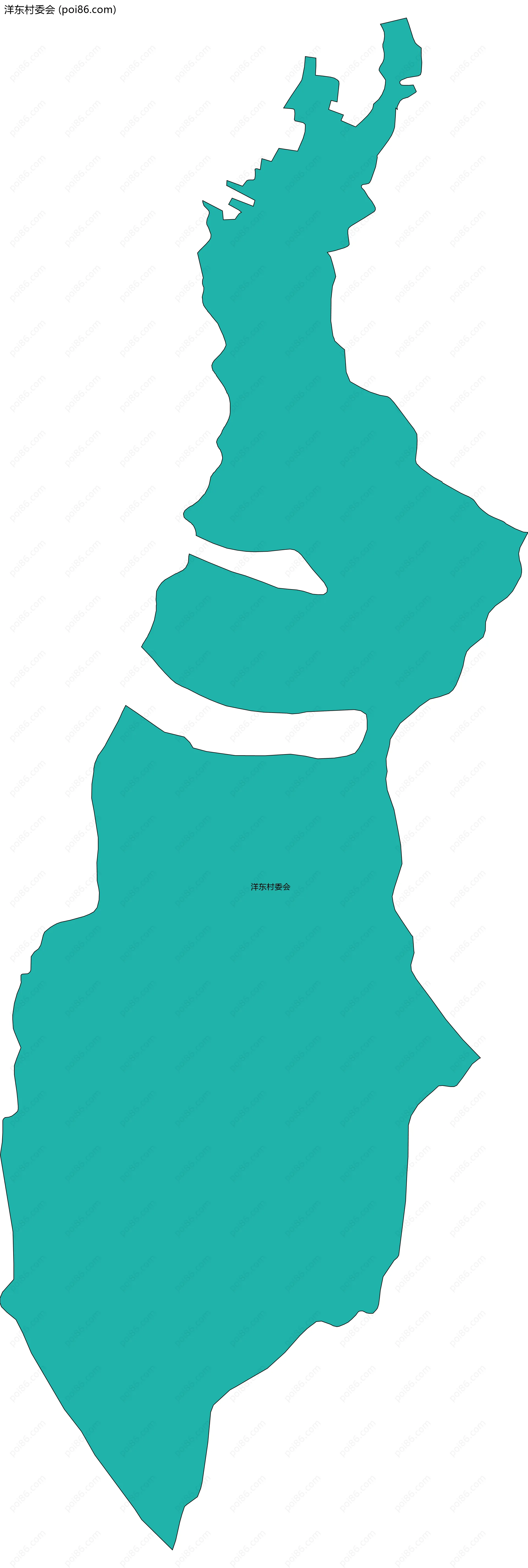 洋东村委会边界地图