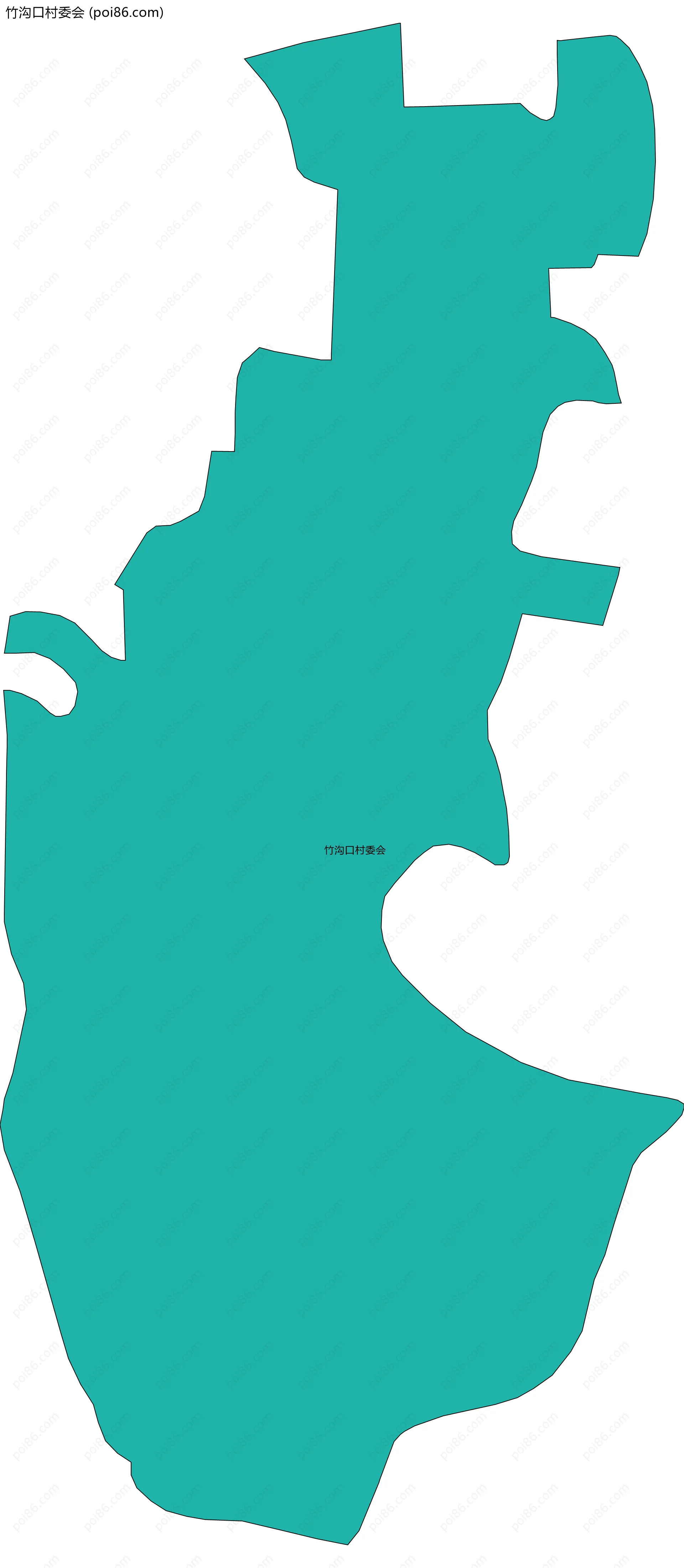 竹沟口村委会边界地图