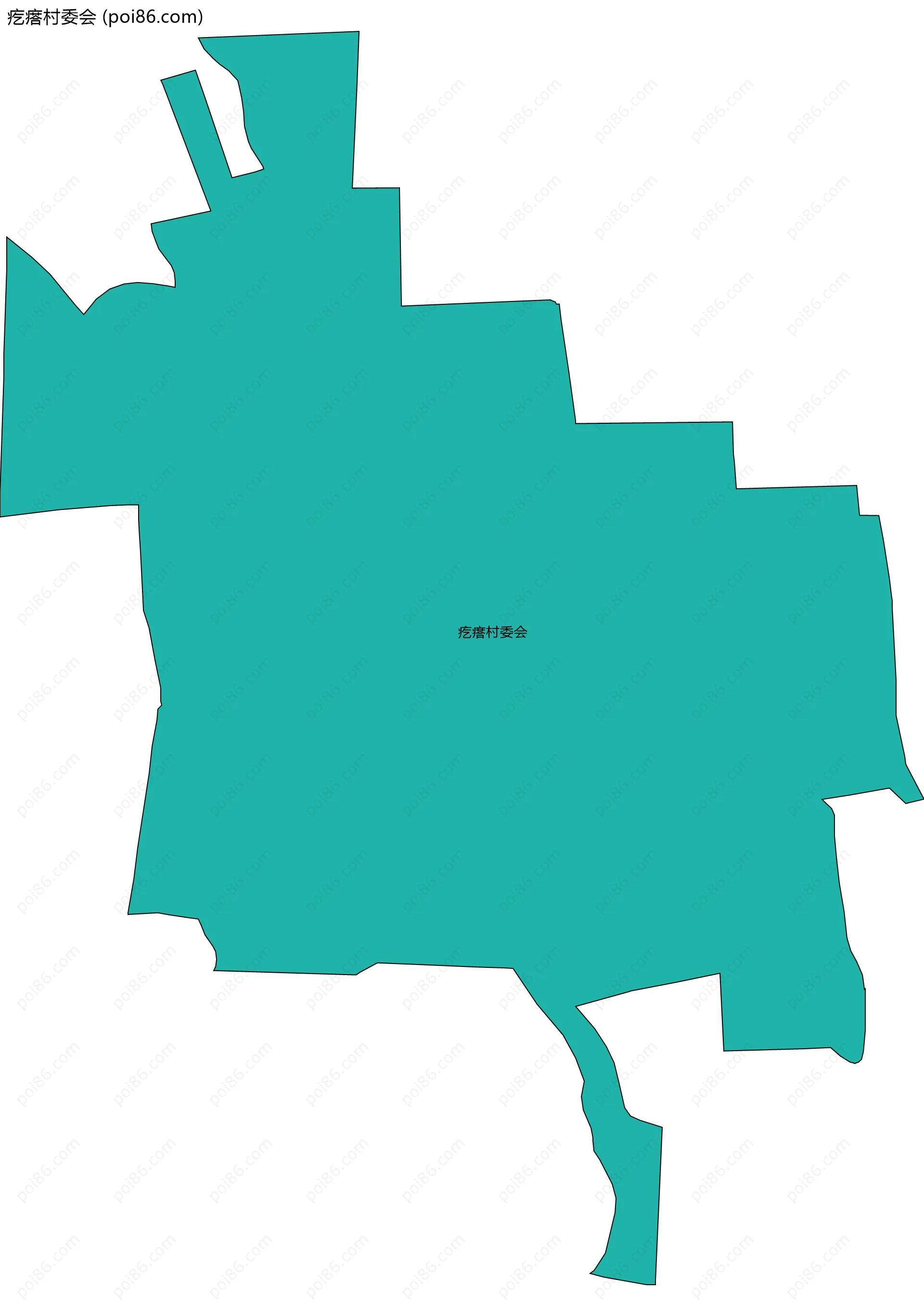 疙瘩村委会边界地图