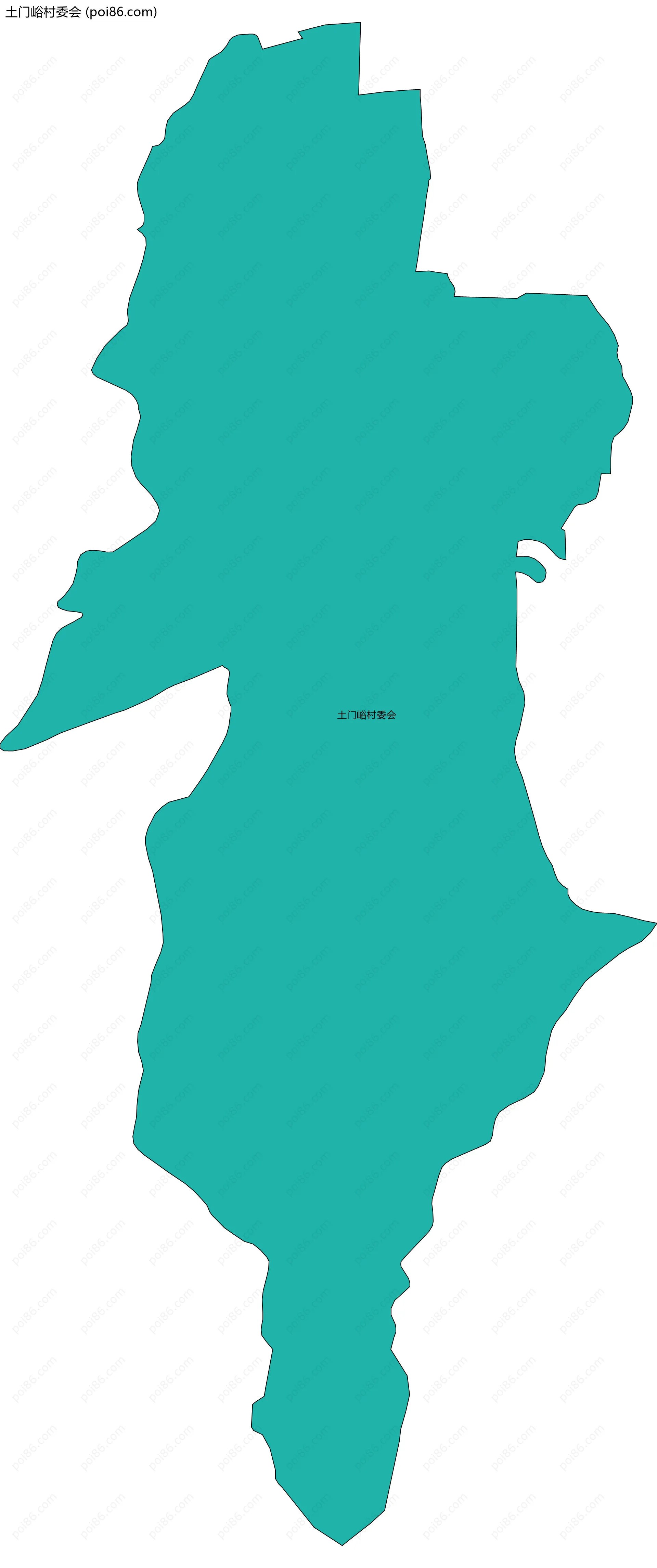 土门峪村委会边界地图