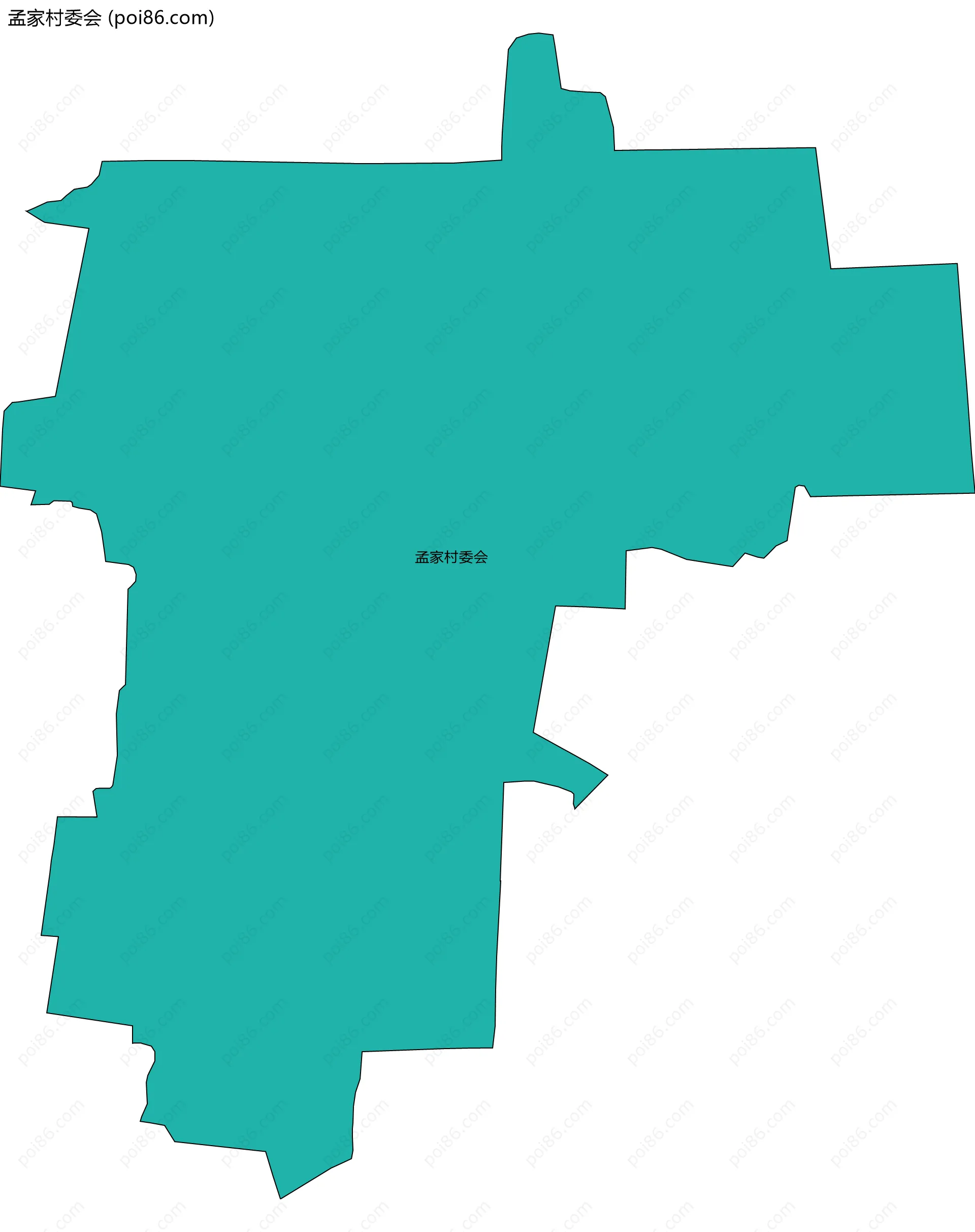 孟家村委会边界地图