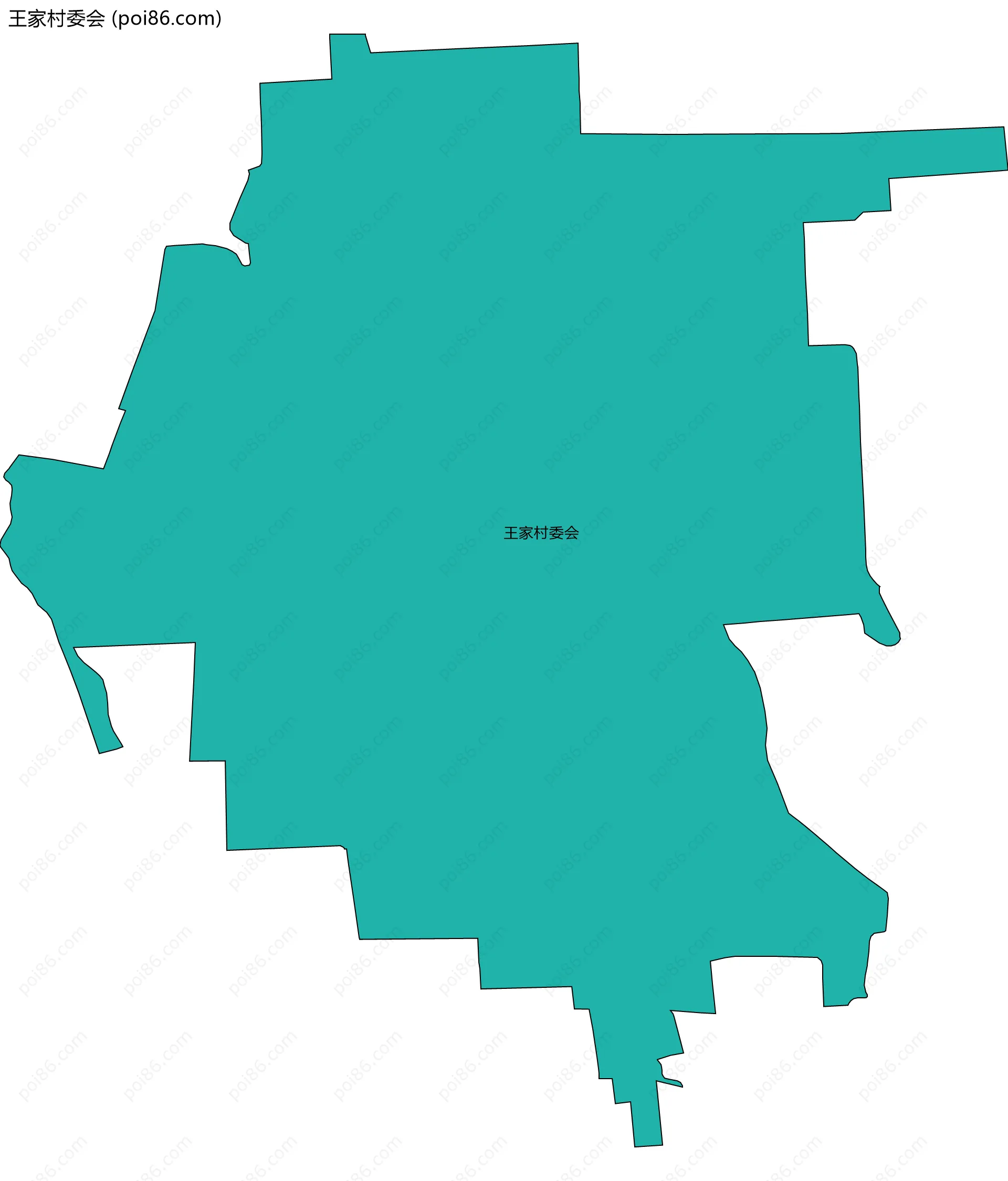 王家村委会边界地图