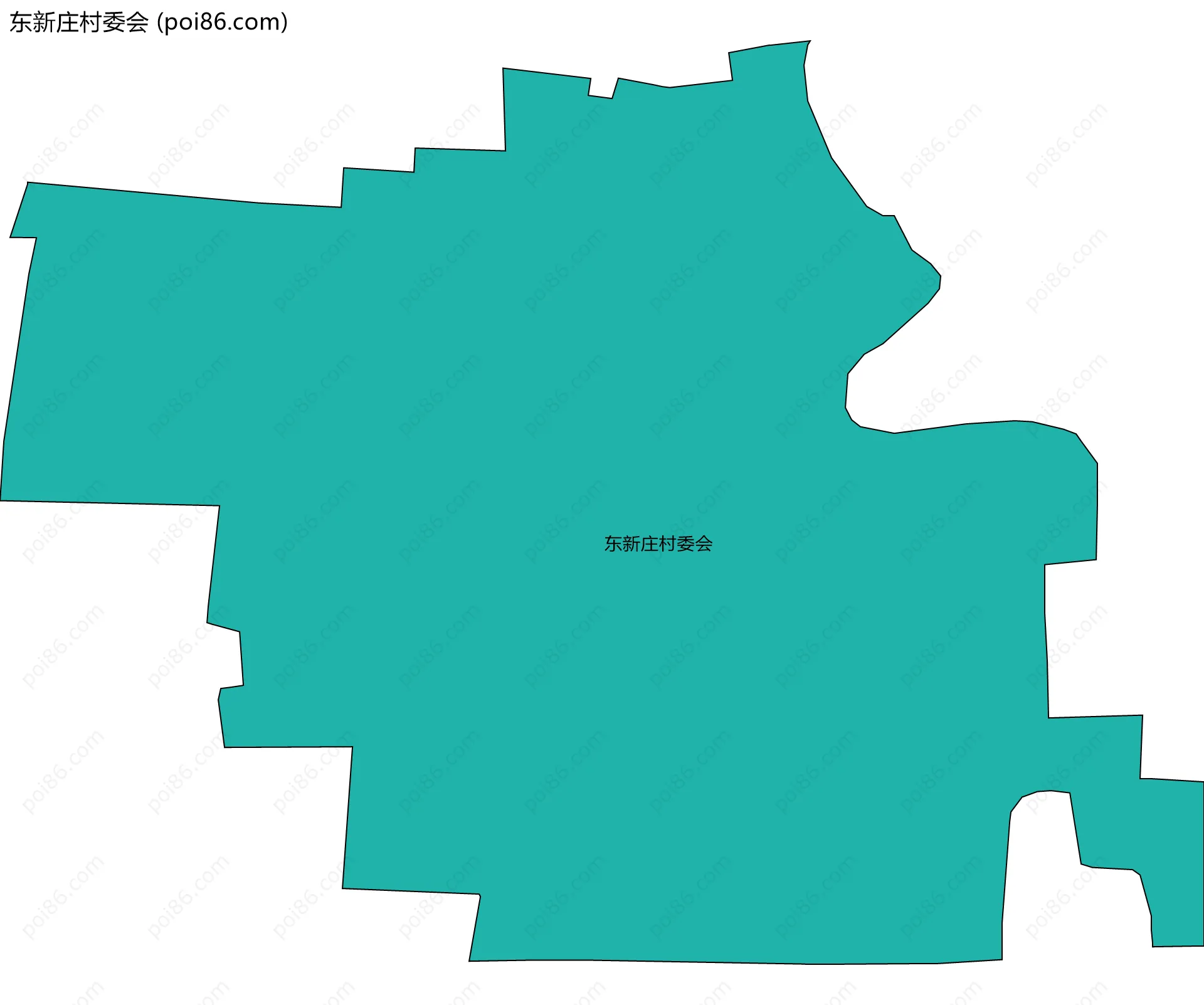 东新庄村委会边界地图