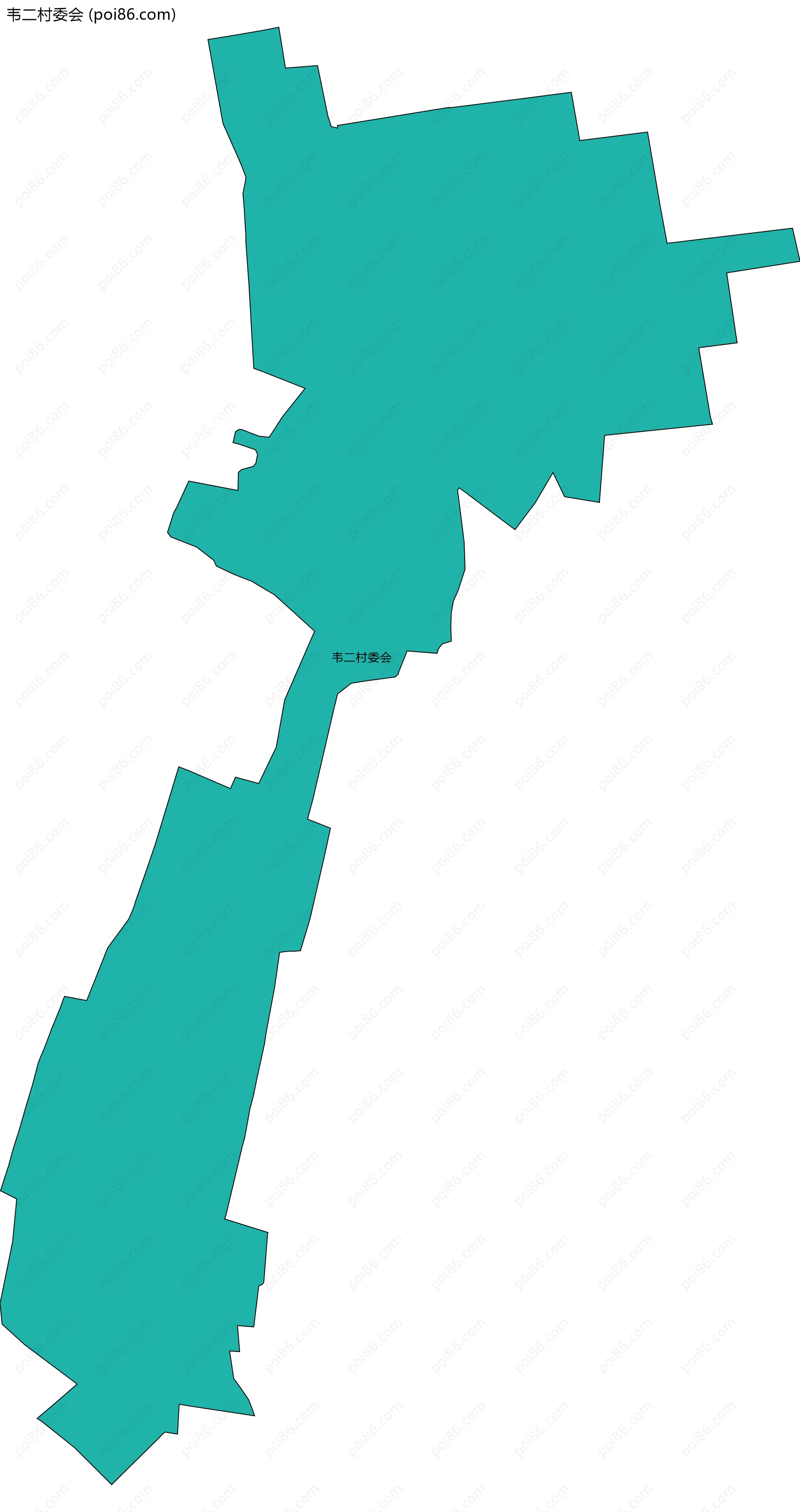 韦二村委会边界地图