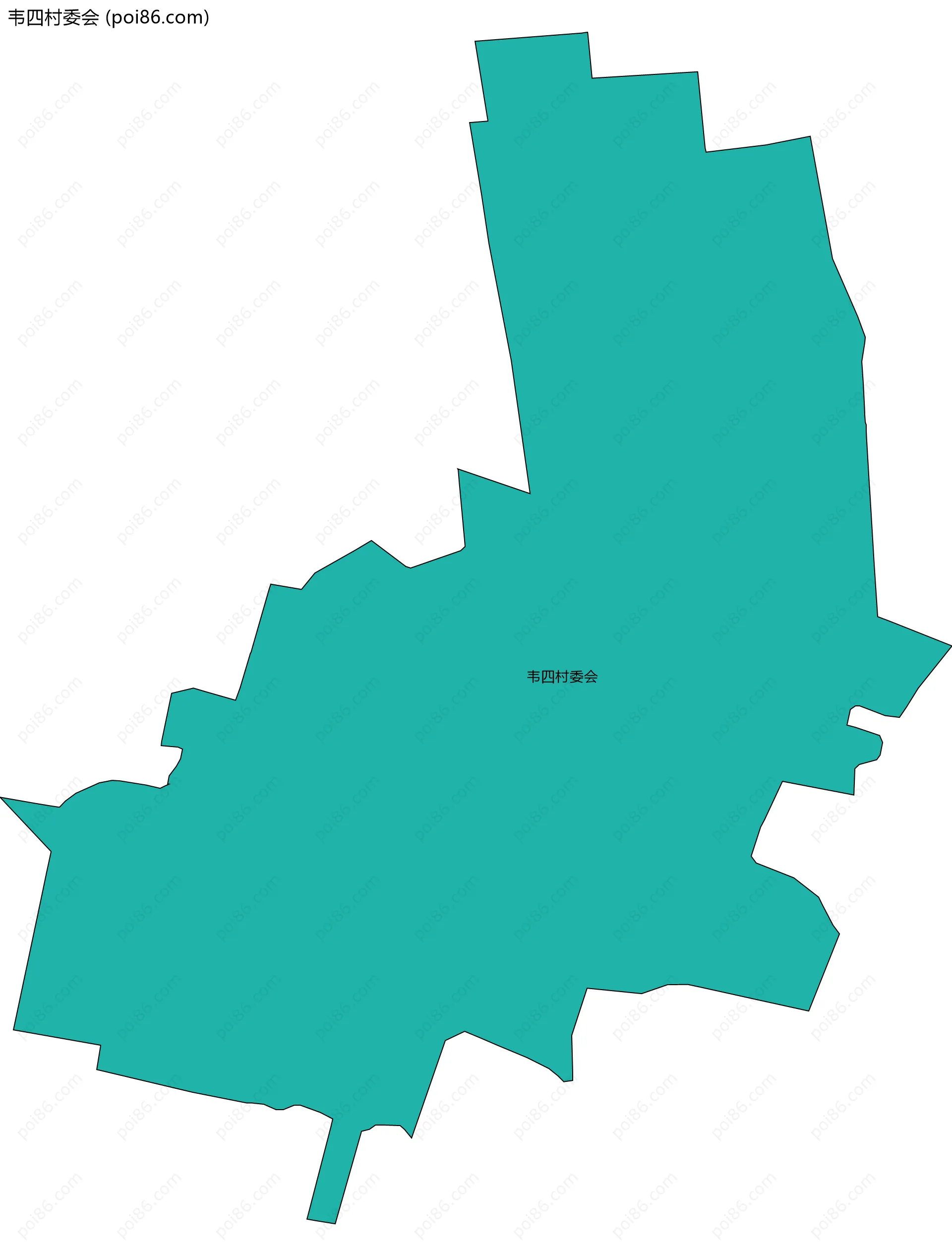 韦四村委会边界地图