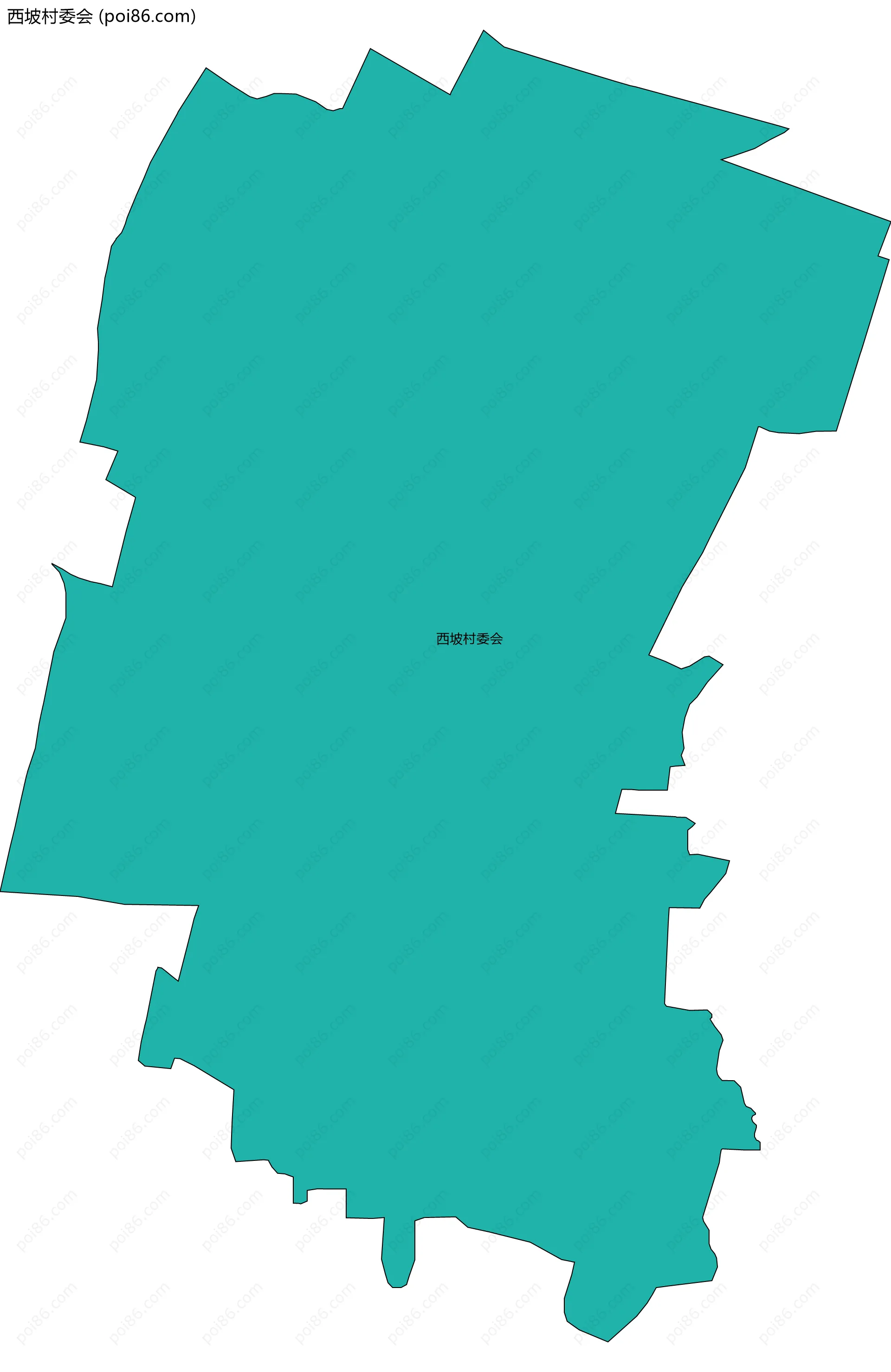 西坡村委会边界地图