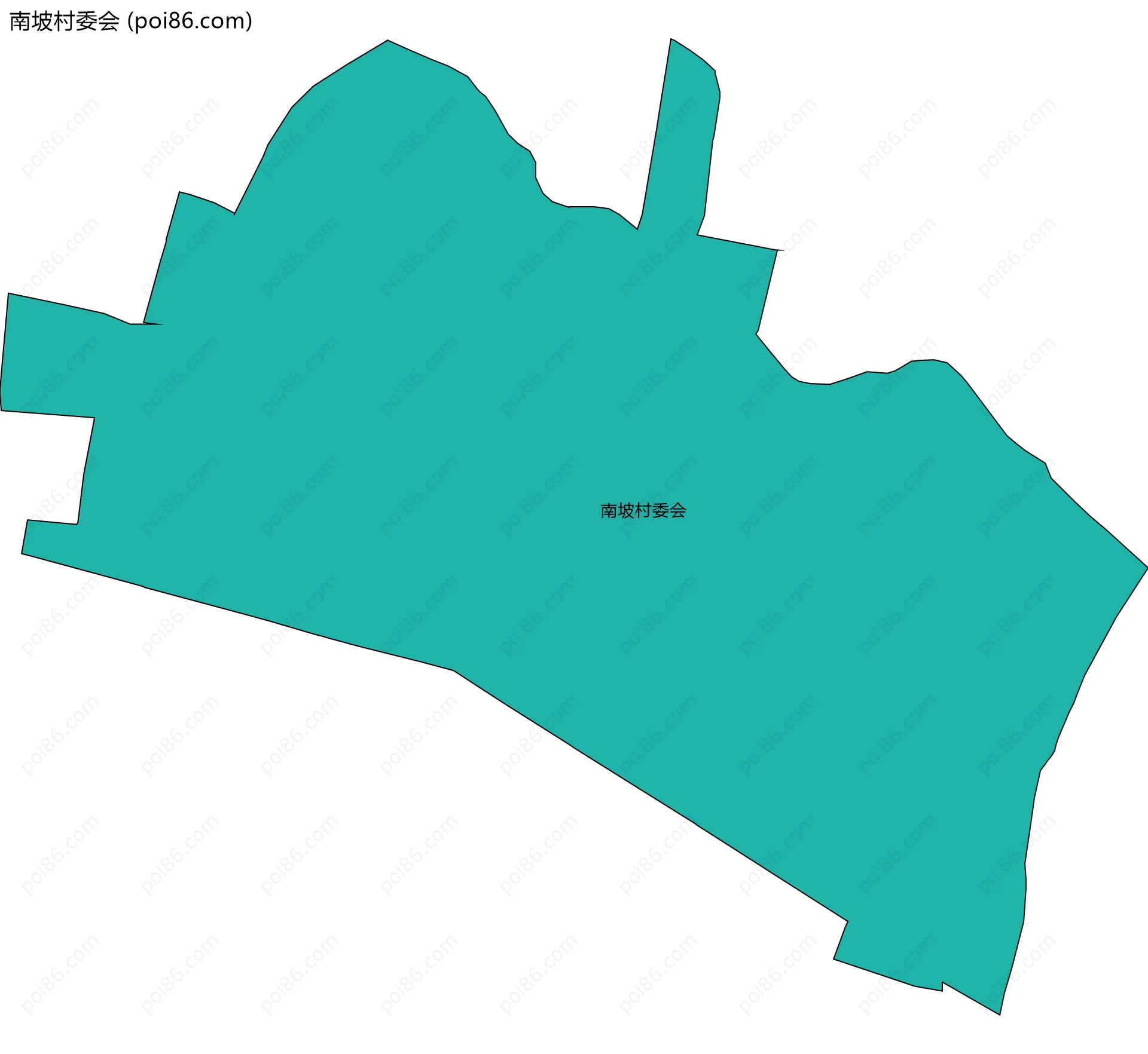 南坡村委会边界地图