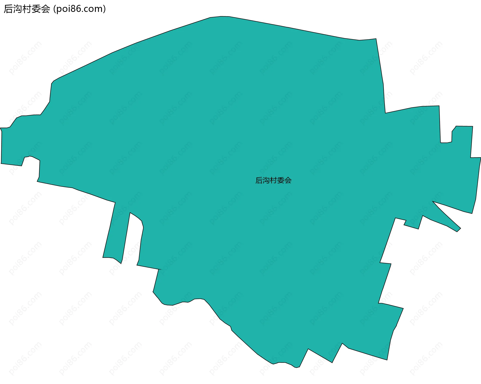 后沟村委会边界地图