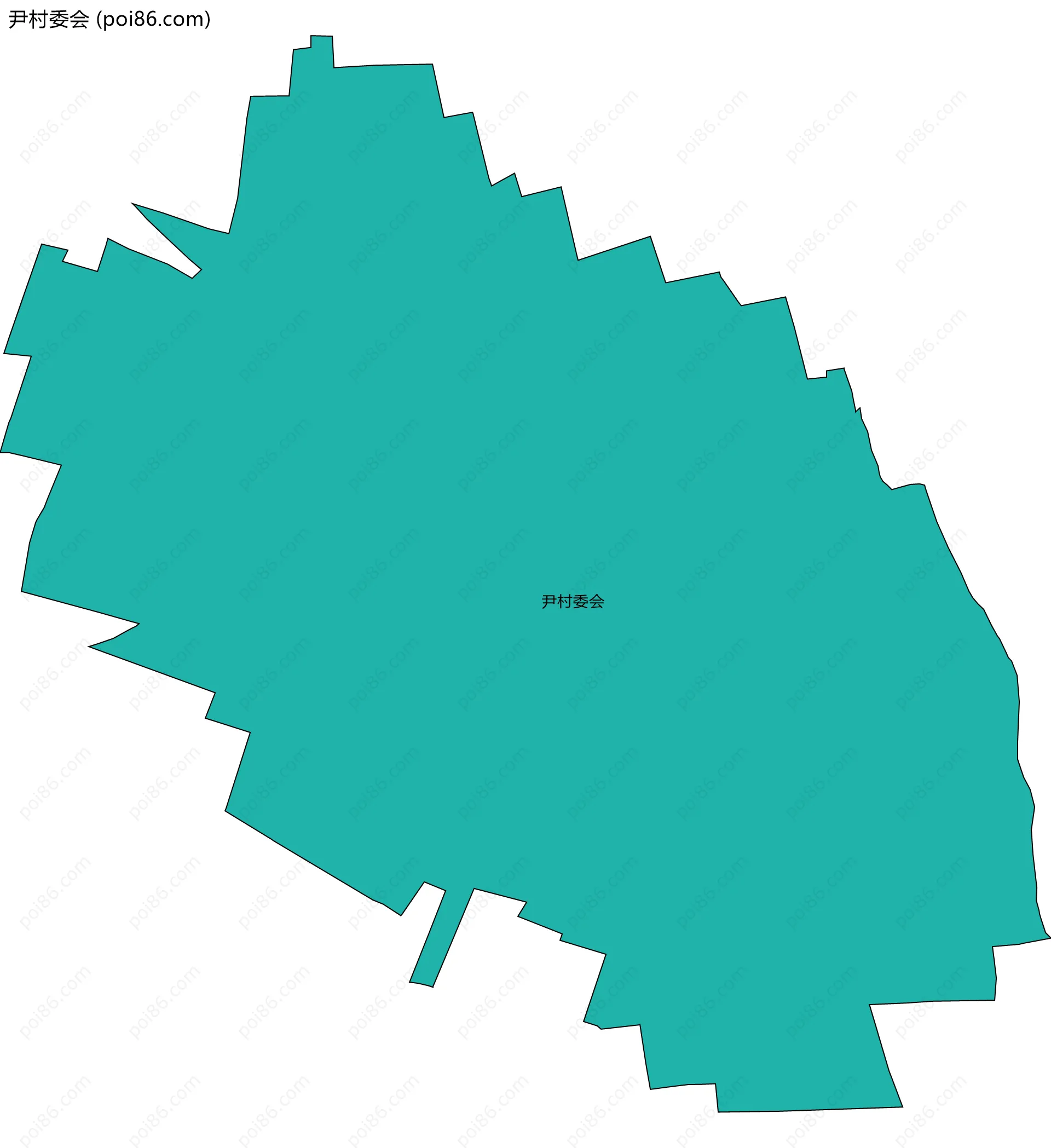 尹村委会边界地图