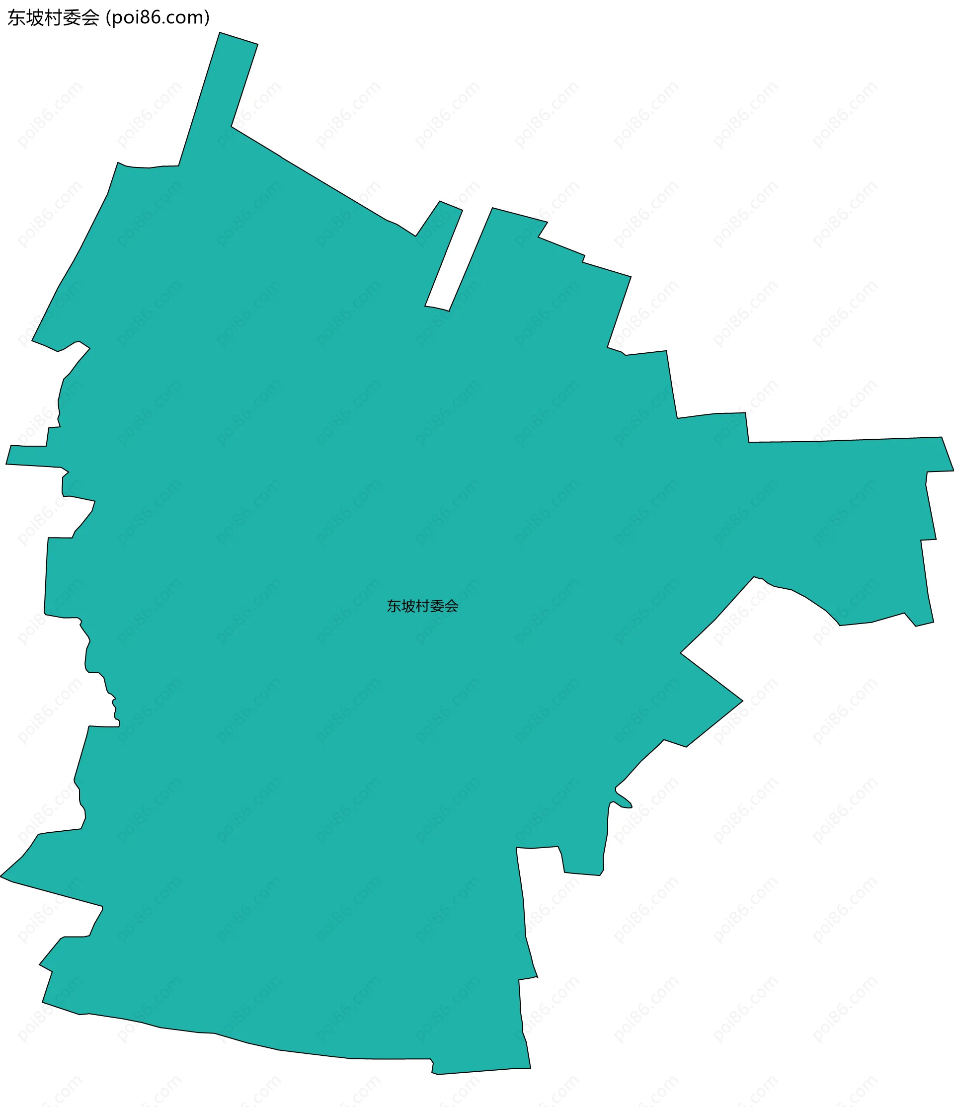 东坡村委会边界地图