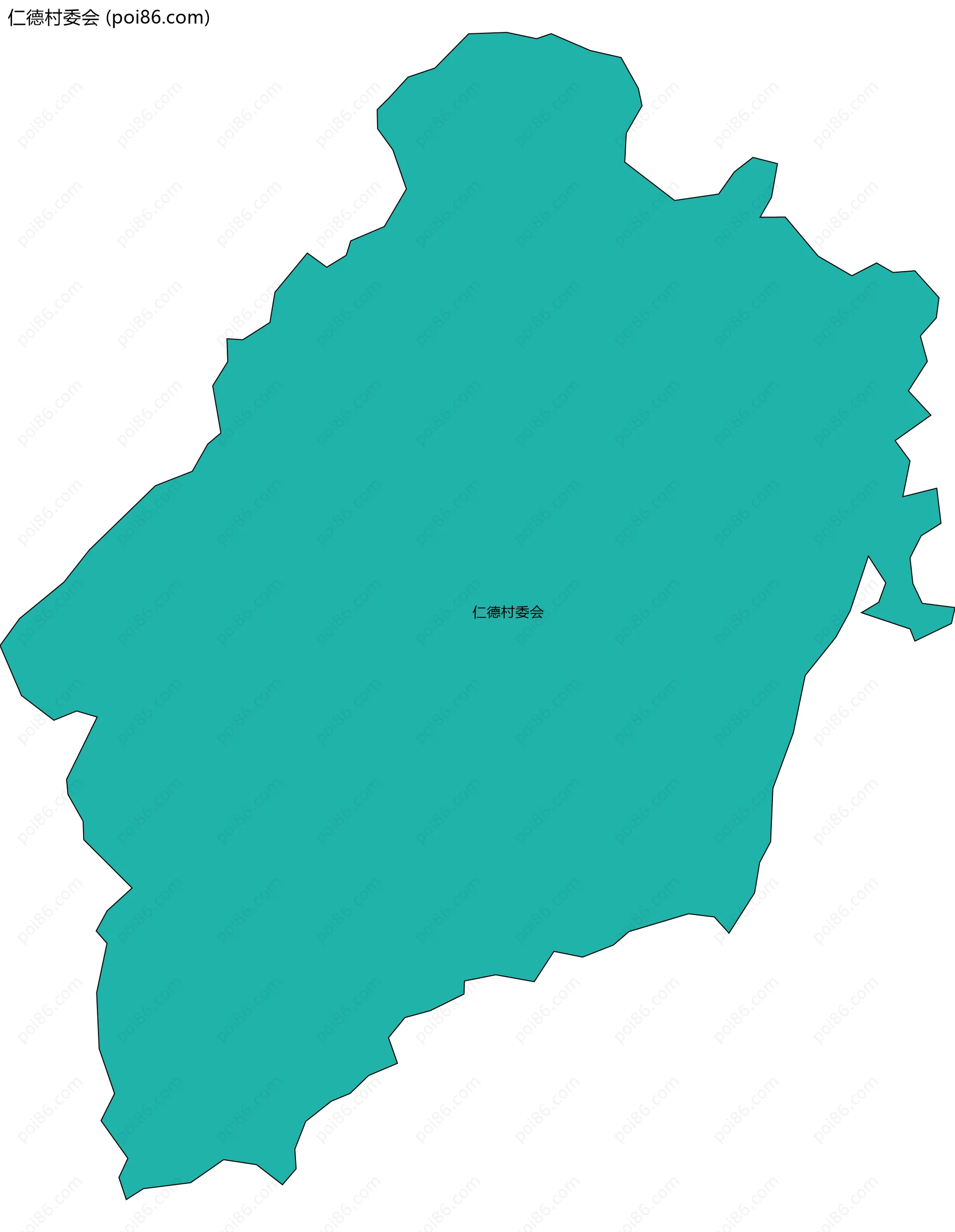 仁德村委会边界地图