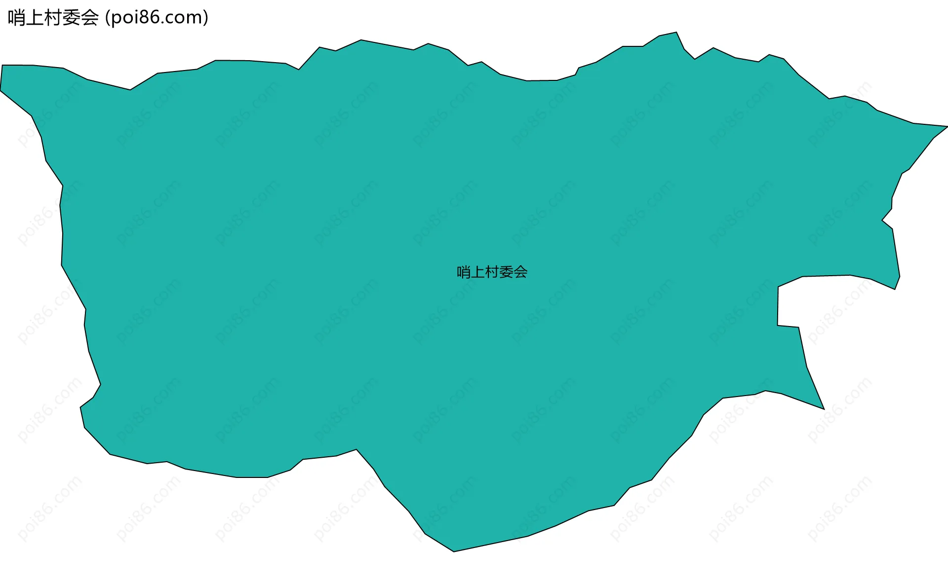 哨上村委会边界地图