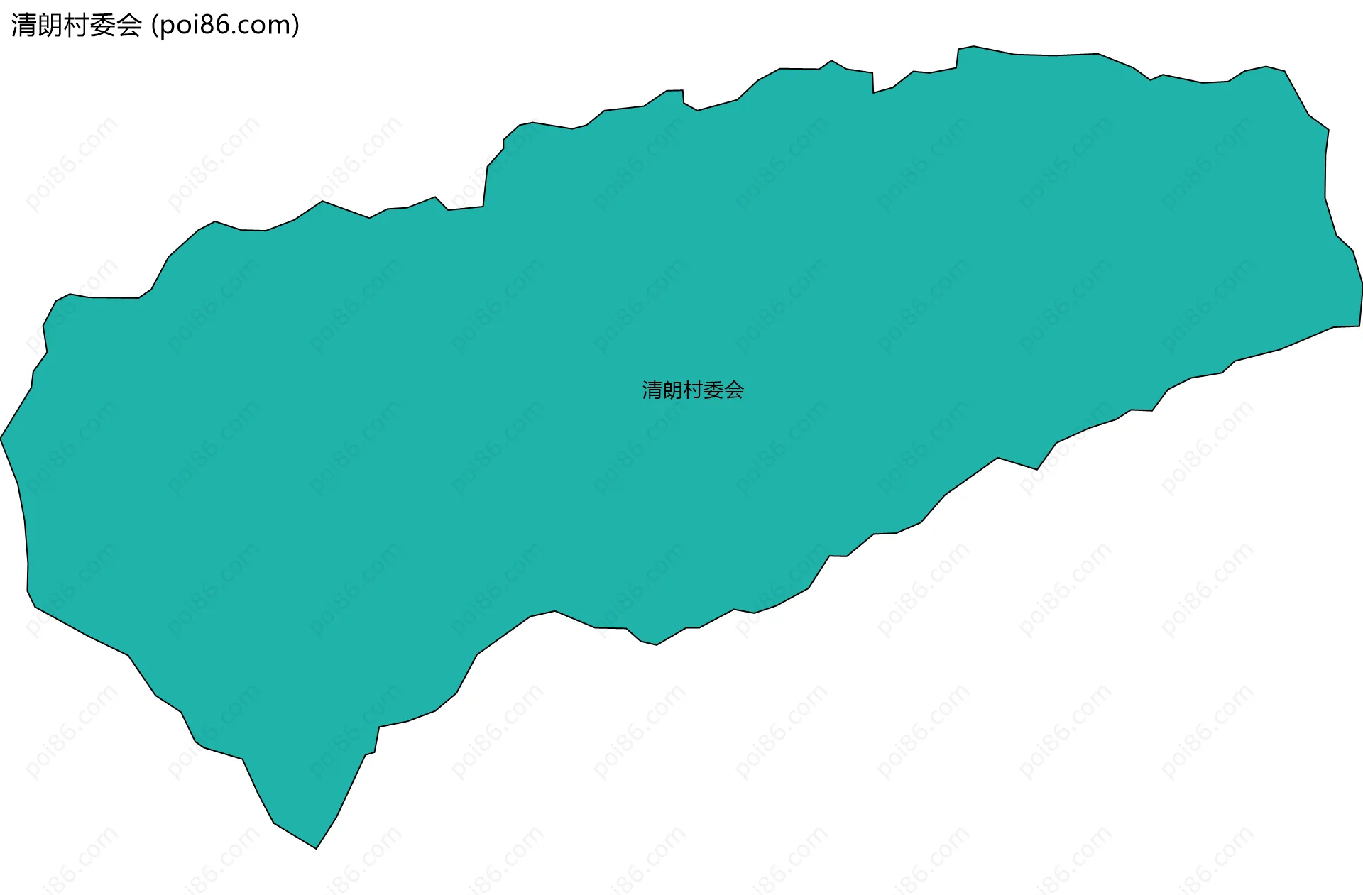 清朗村委会边界地图