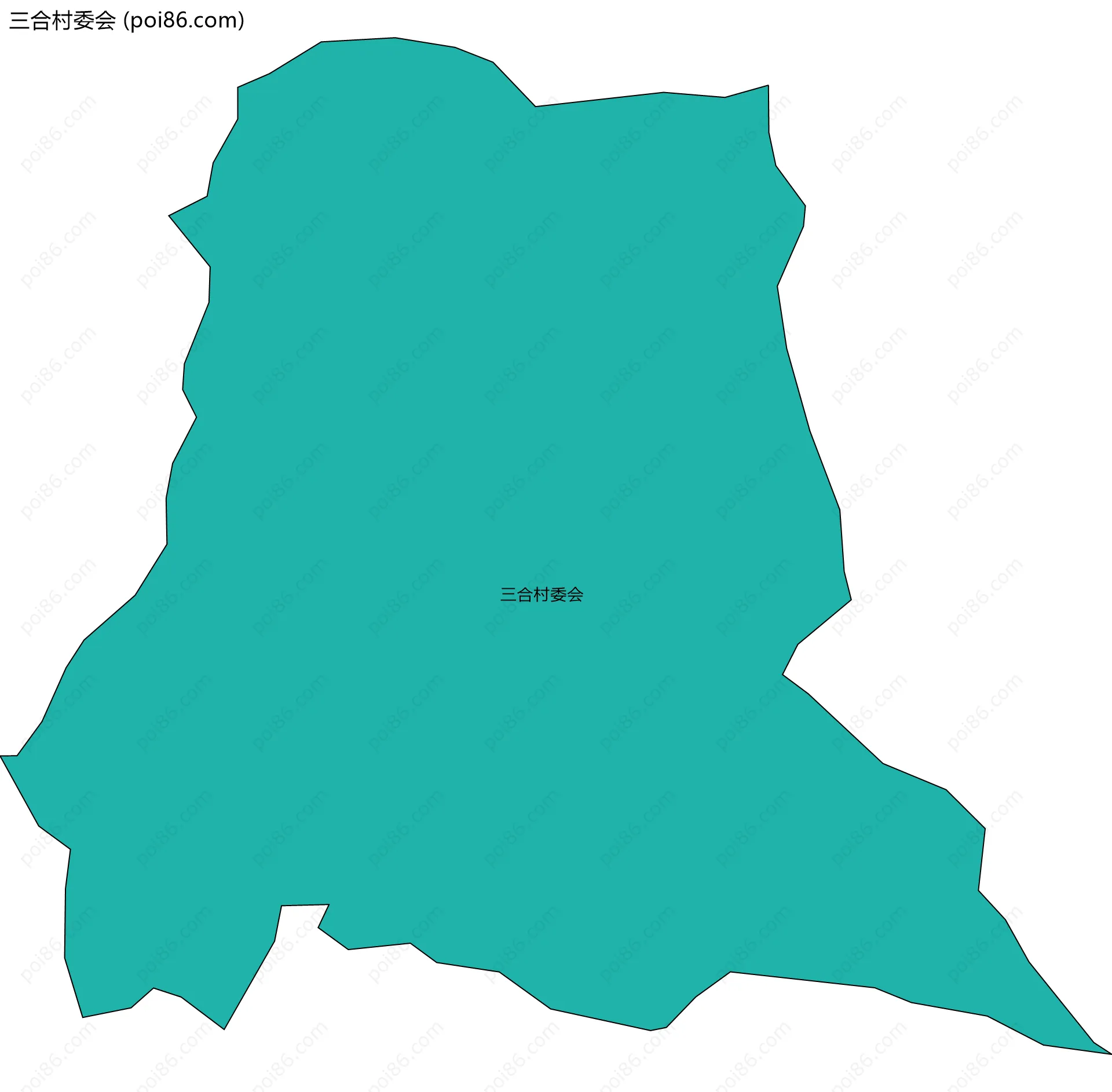 三合村委会边界地图