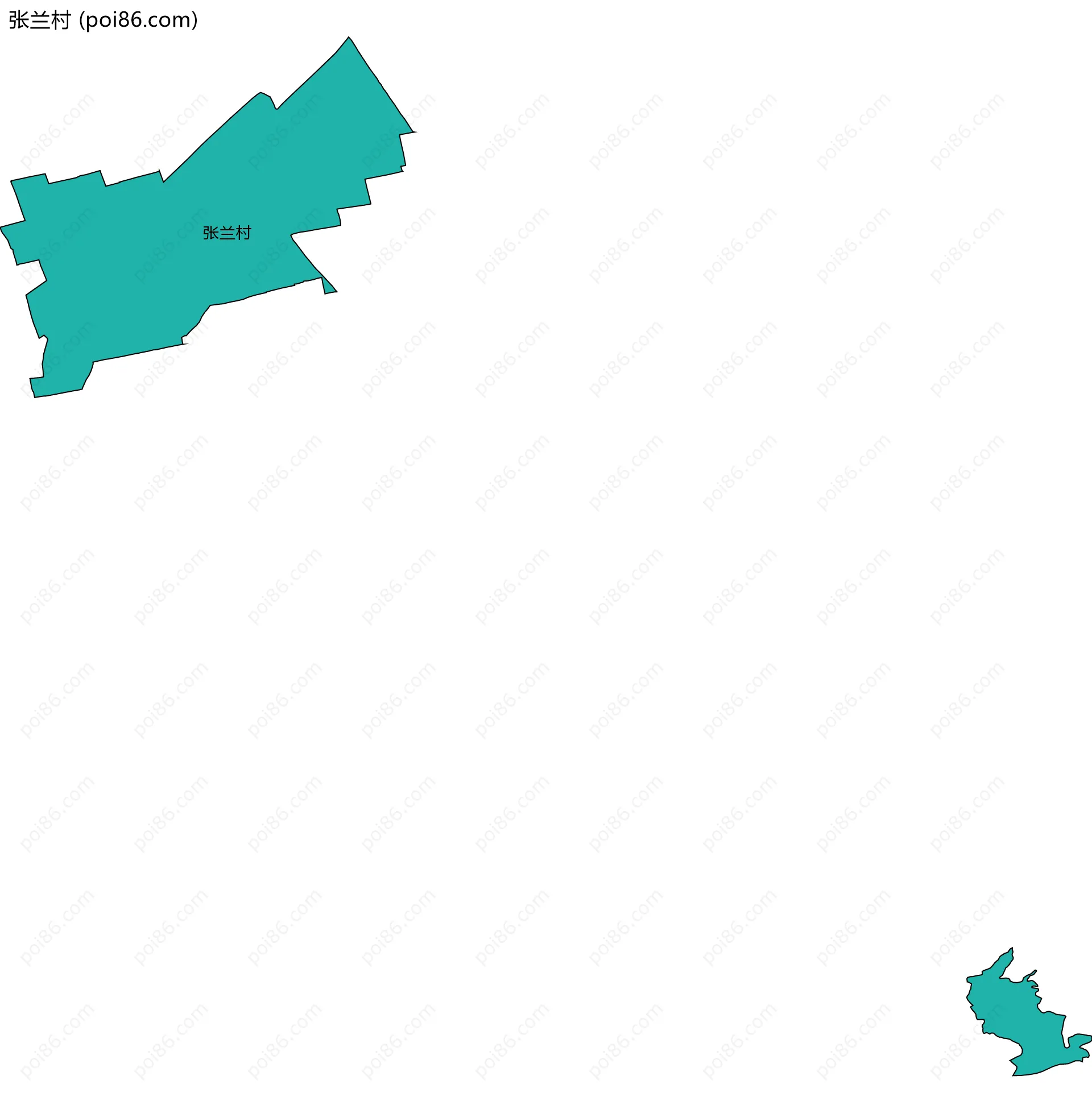 张兰村边界地图